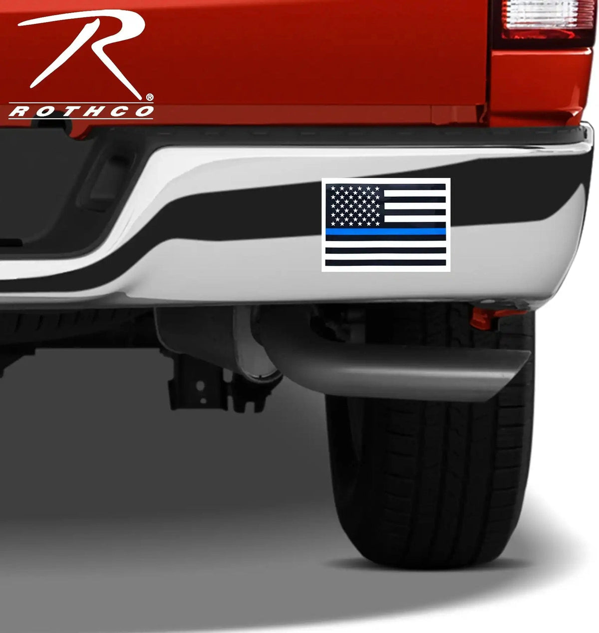 Rothco Transparent Thin Blue Line Flag Decal