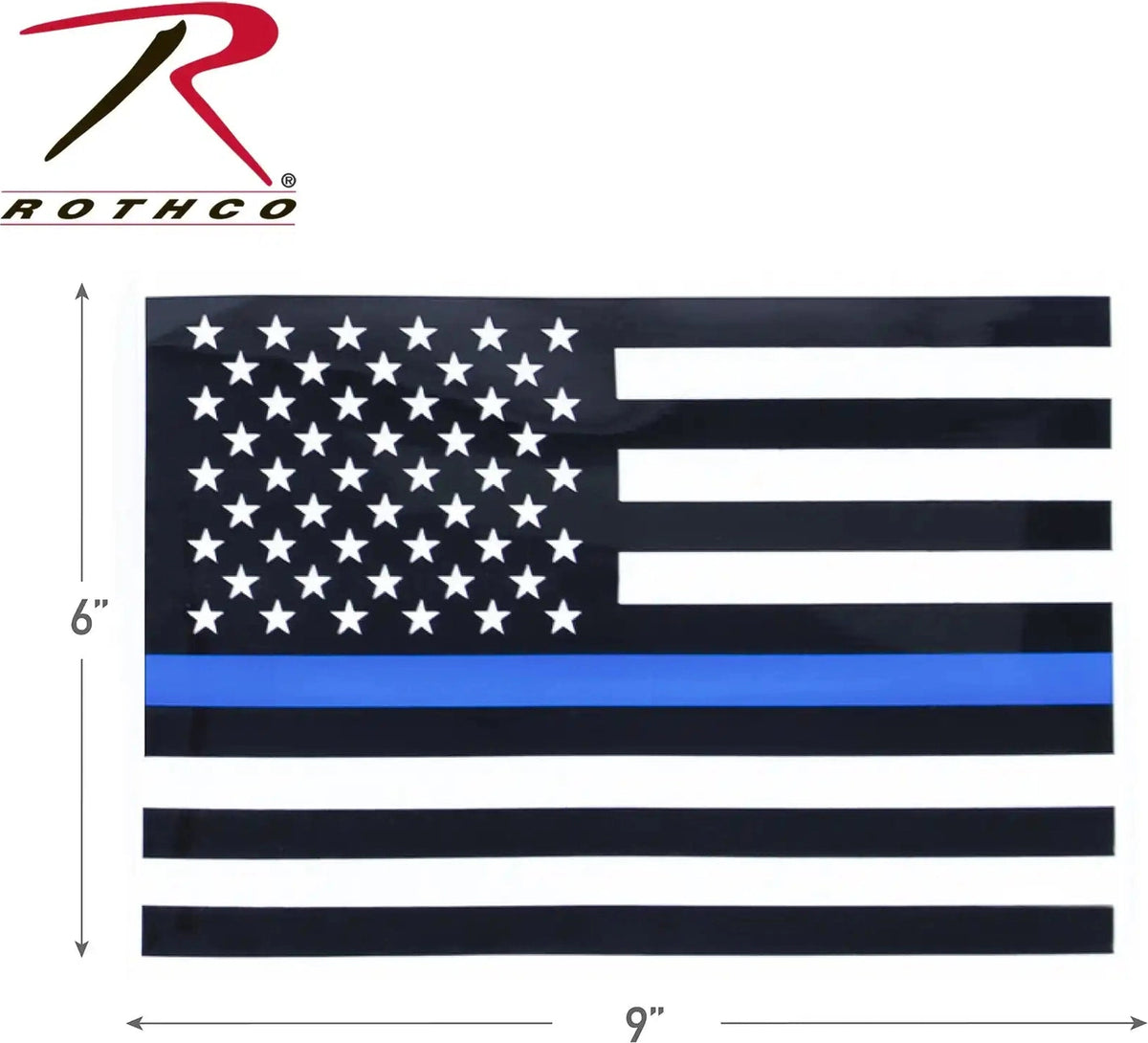 Rothco Transparent Thin Blue Line Flag Decal
