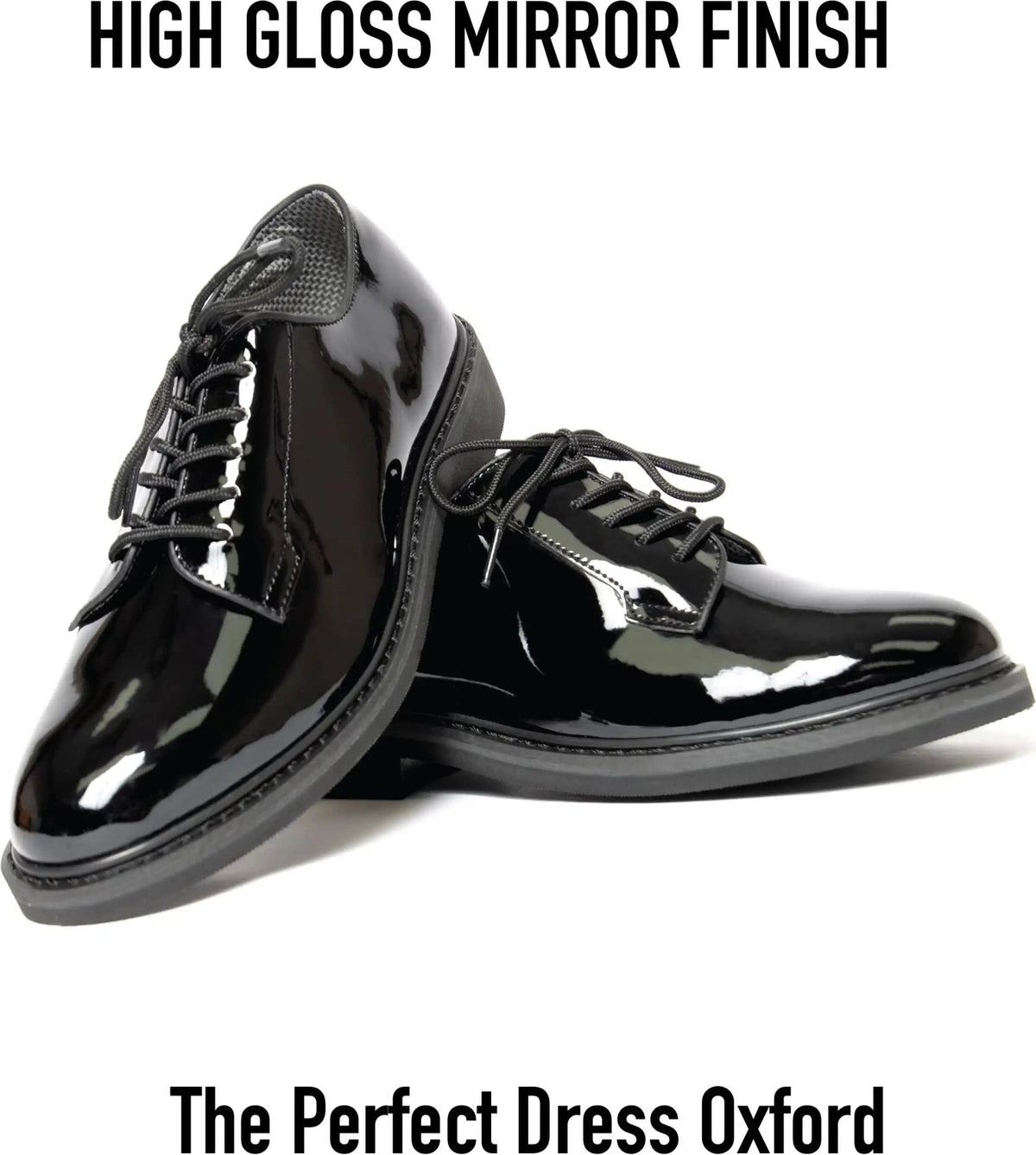 Rothco Uniform Hi Gloss Oxford Dress Shoe Black / 11 / Wide