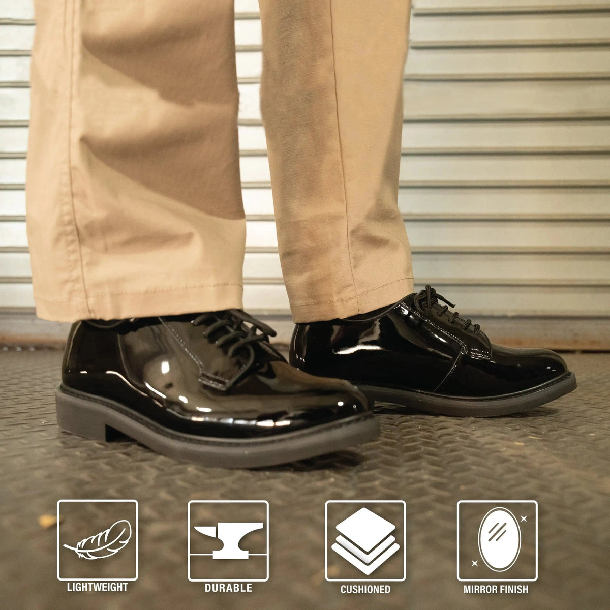 Rothco Uniform Hi Gloss Oxford Dress Shoe Black / 11 / Wide