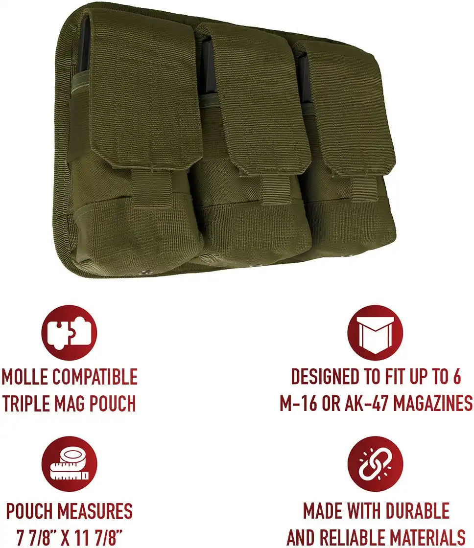 Rothco Universal Triple Mag Rifle Pouch
