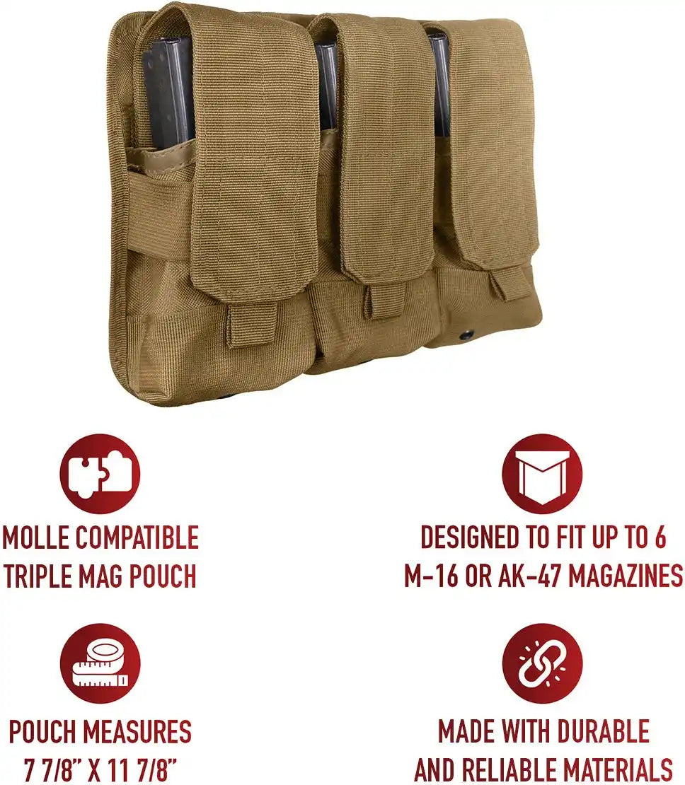 Rothco Universal Triple Mag Rifle Pouch