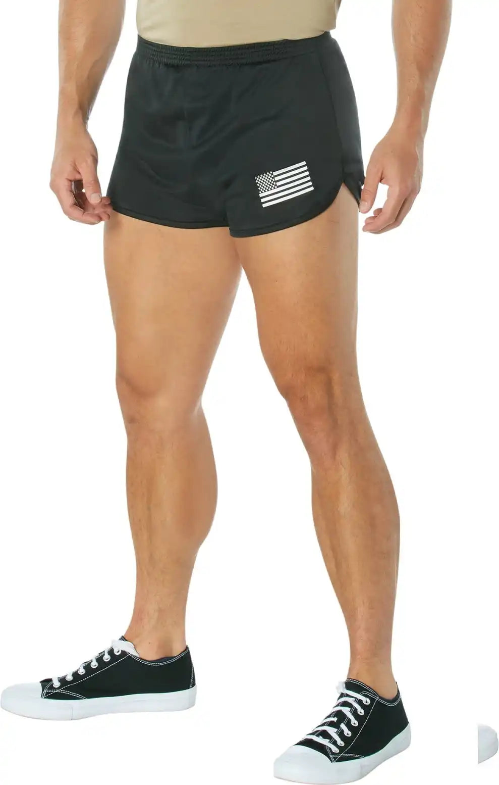 Rothco us Flag Ranger Pt (physical Training) Shorts Black / s