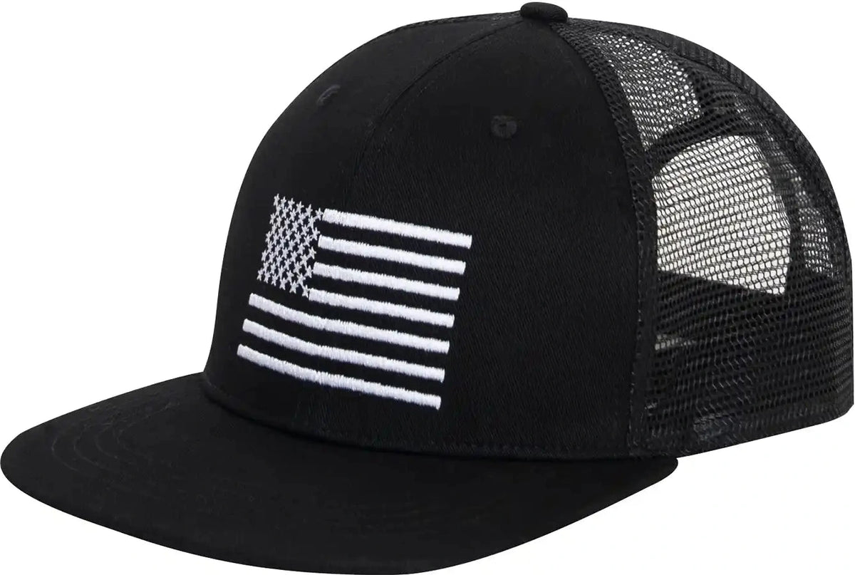 Rothco us Flag Trucker Cap White / Black / one Size