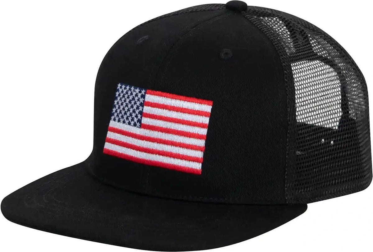 Rothco us Flag Trucker Cap White / Black / one Size