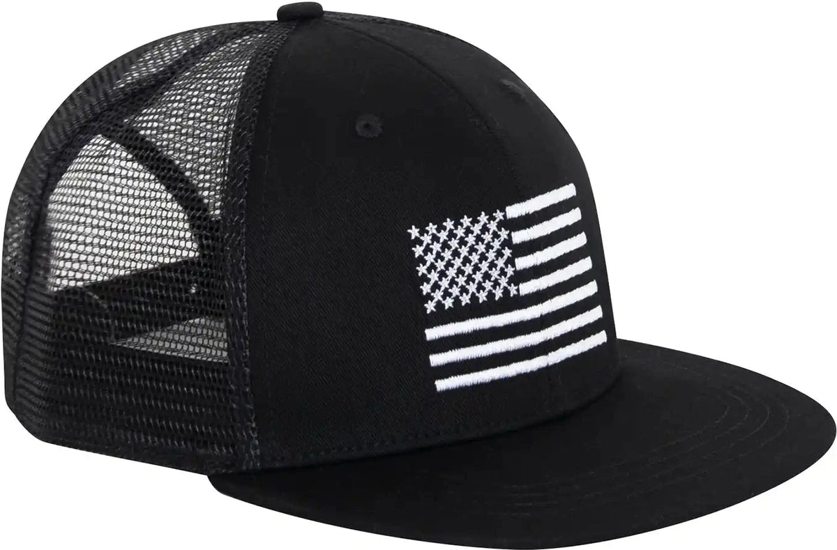 Rothco us Flag Trucker Cap White / Black / one Size