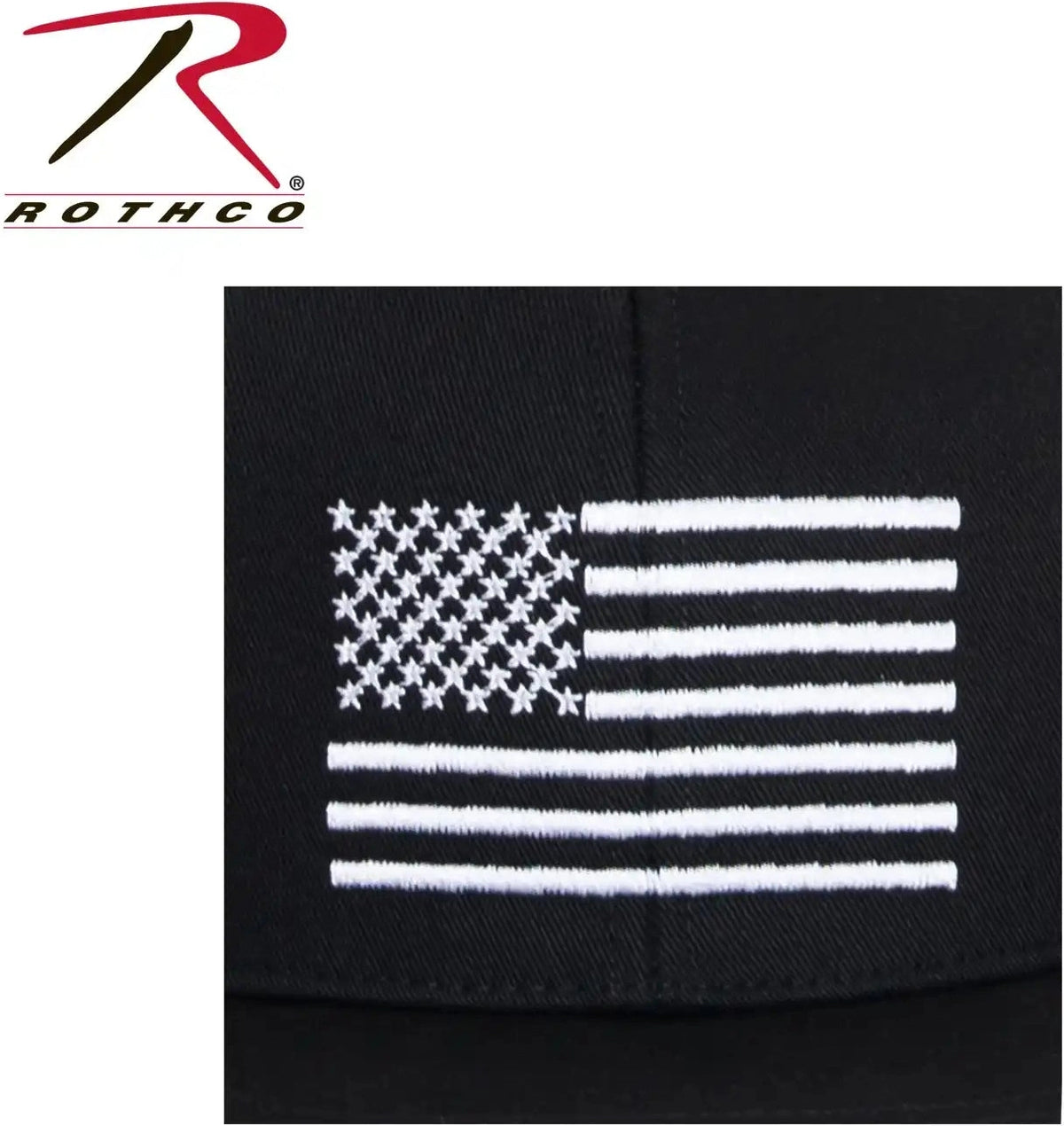 Rothco us Flag Trucker Cap White / Black / one Size