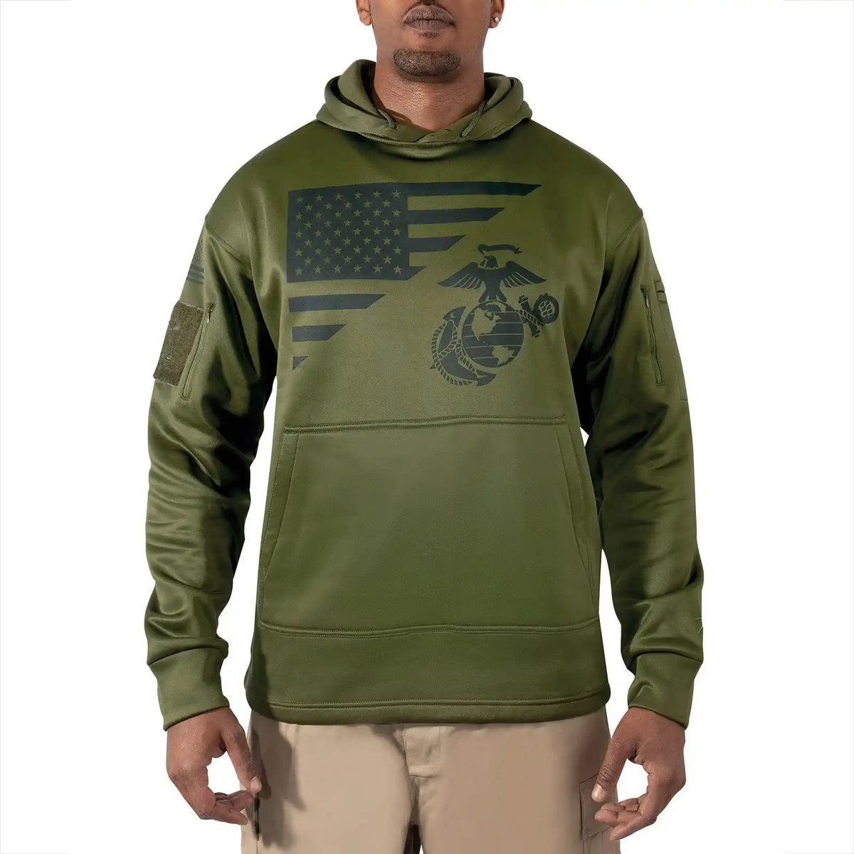 Rothco us Flag / Usmc Eagle Globe & Anchor Concealed Carry Hoodie