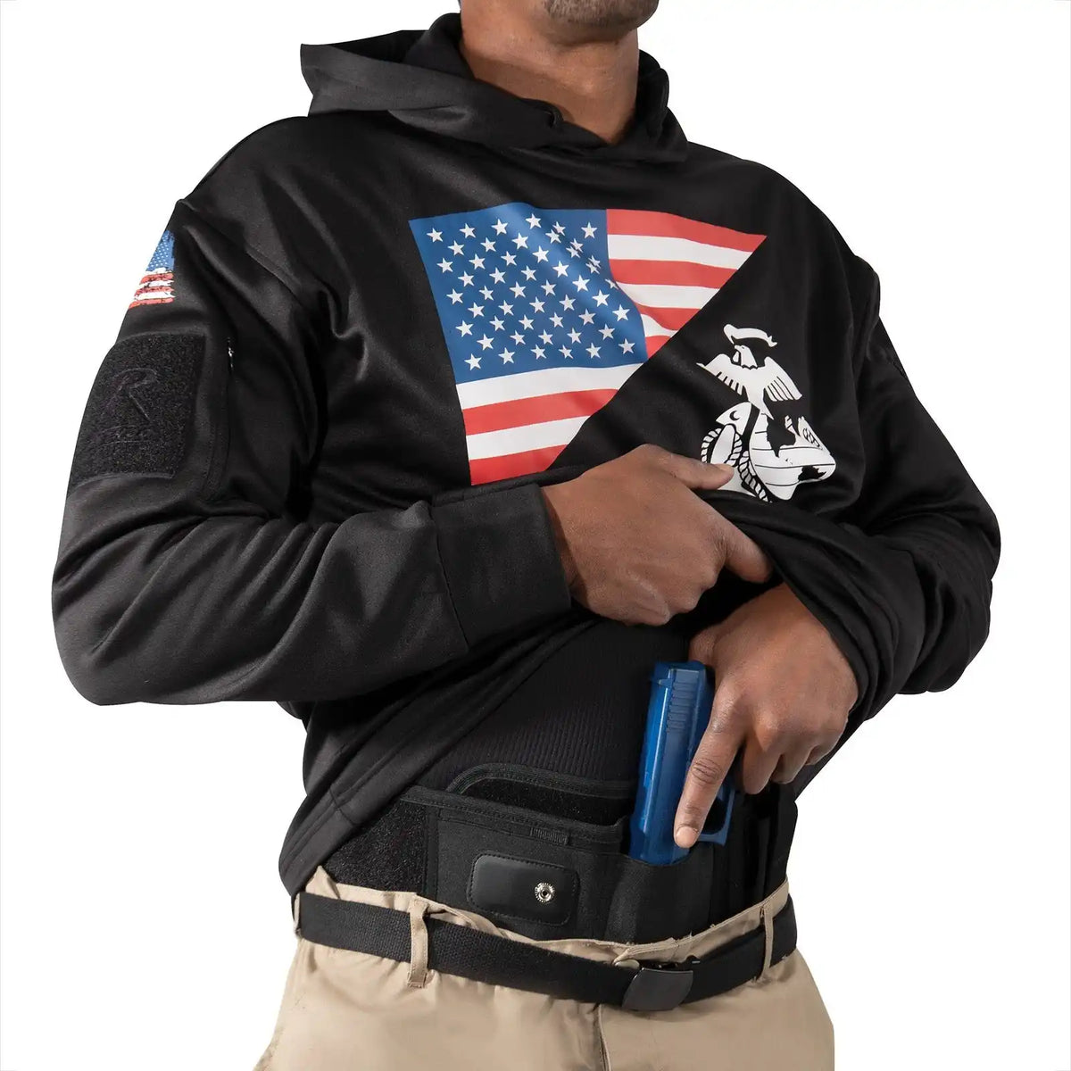 Rothco us Flag / Usmc Eagle Globe & Anchor Concealed Carry Hoodie