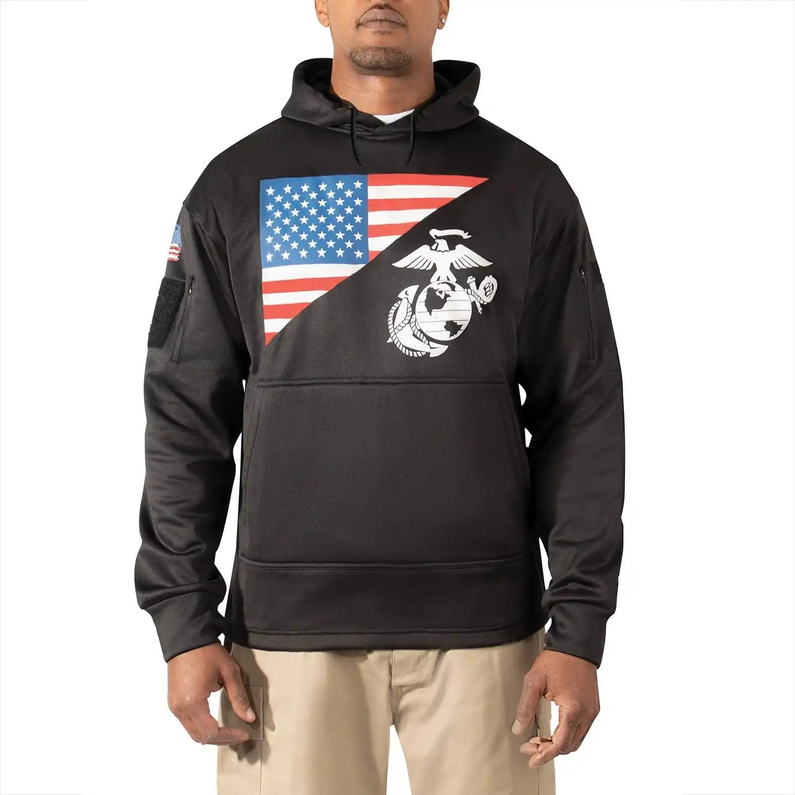 Rothco us Flag / Usmc Eagle Globe & Anchor Concealed Carry Hoodie