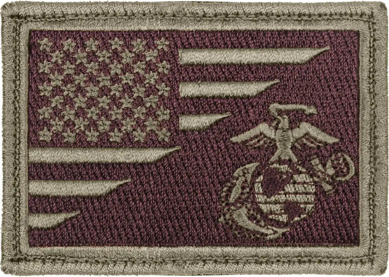 Rothco us Flag / Usmc Eagle Globe and Anchor Morale Patch Coyote Brown / one Size