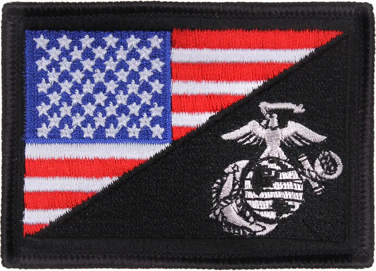 Rothco us Flag / Usmc Eagle Globe and Anchor Morale Patch Red / White / Blue / one Size
