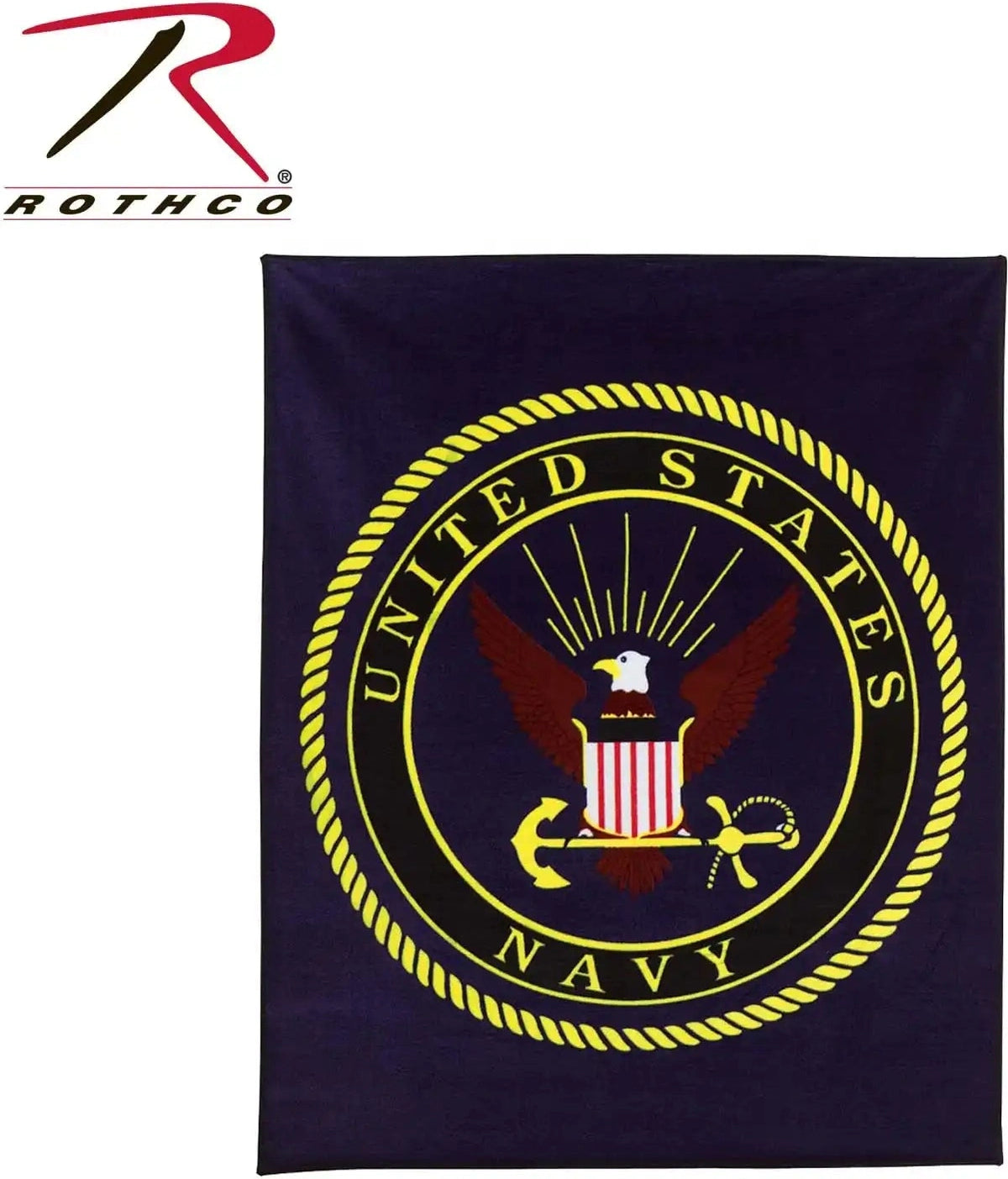 Rothco us Navy Military Insignia Fleece Blanket