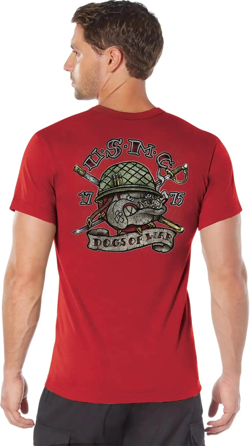 Rothco Usmc Dogs of War t Shirt Red / s