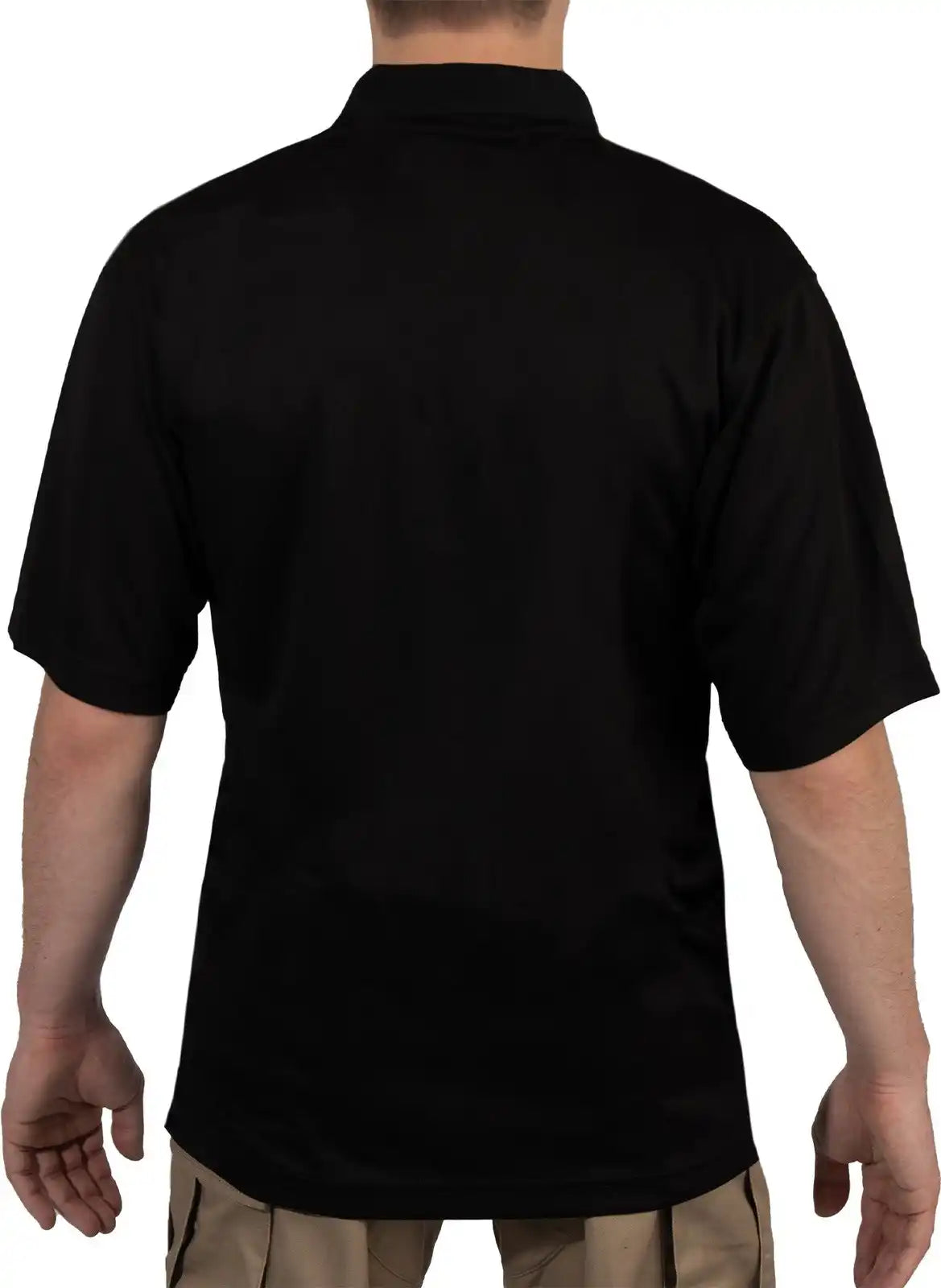 Rothco Usmc Eagle Globe & Anchor Moisture Wicking Polo Shirt - Black