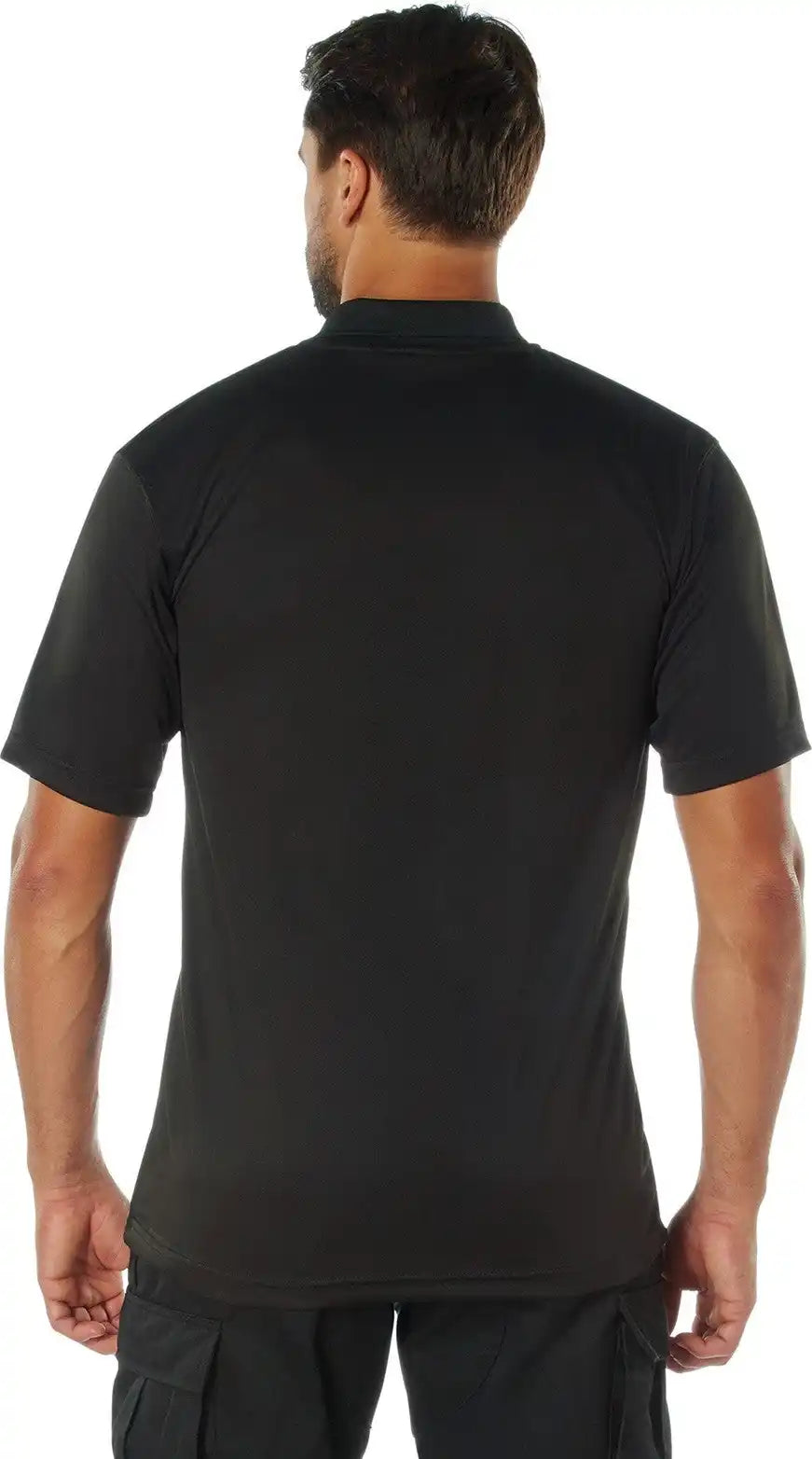 Rothco Usmc Eagle Globe & Anchor Moisture Wicking Polo Shirt - Black