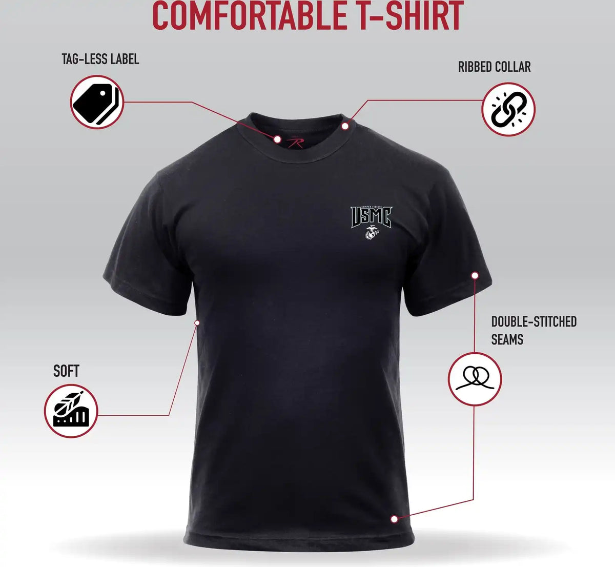 Rothco Usmc First to Fight t Shirt