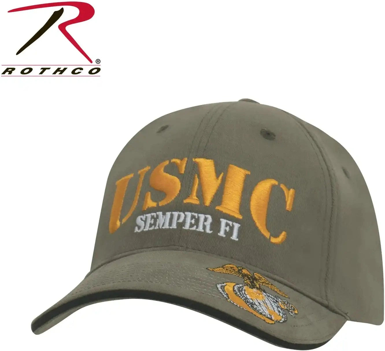 Rothco Usmc Semper Fi Low Profile Cap Vintage Olive Drab / one Size