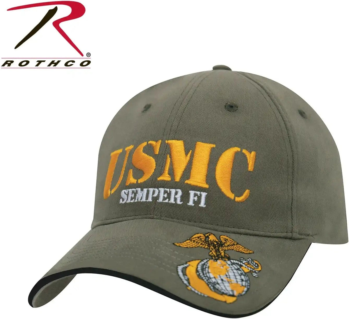 Rothco Usmc Semper Fi Low Profile Cap Vintage Olive Drab / one Size