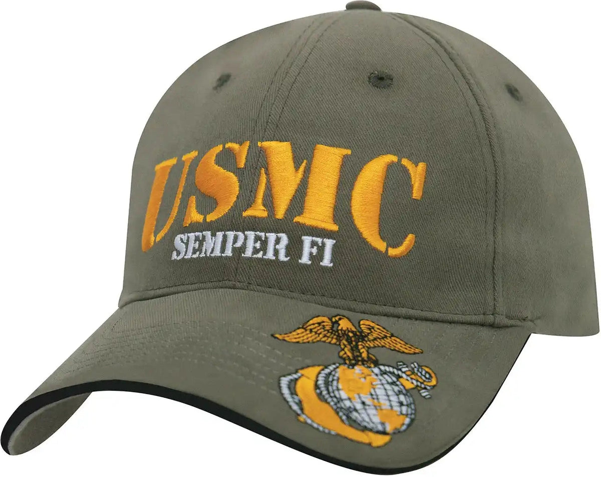 Rothco Usmc Semper Fi Low Profile Cap Vintage Olive Drab / one Size