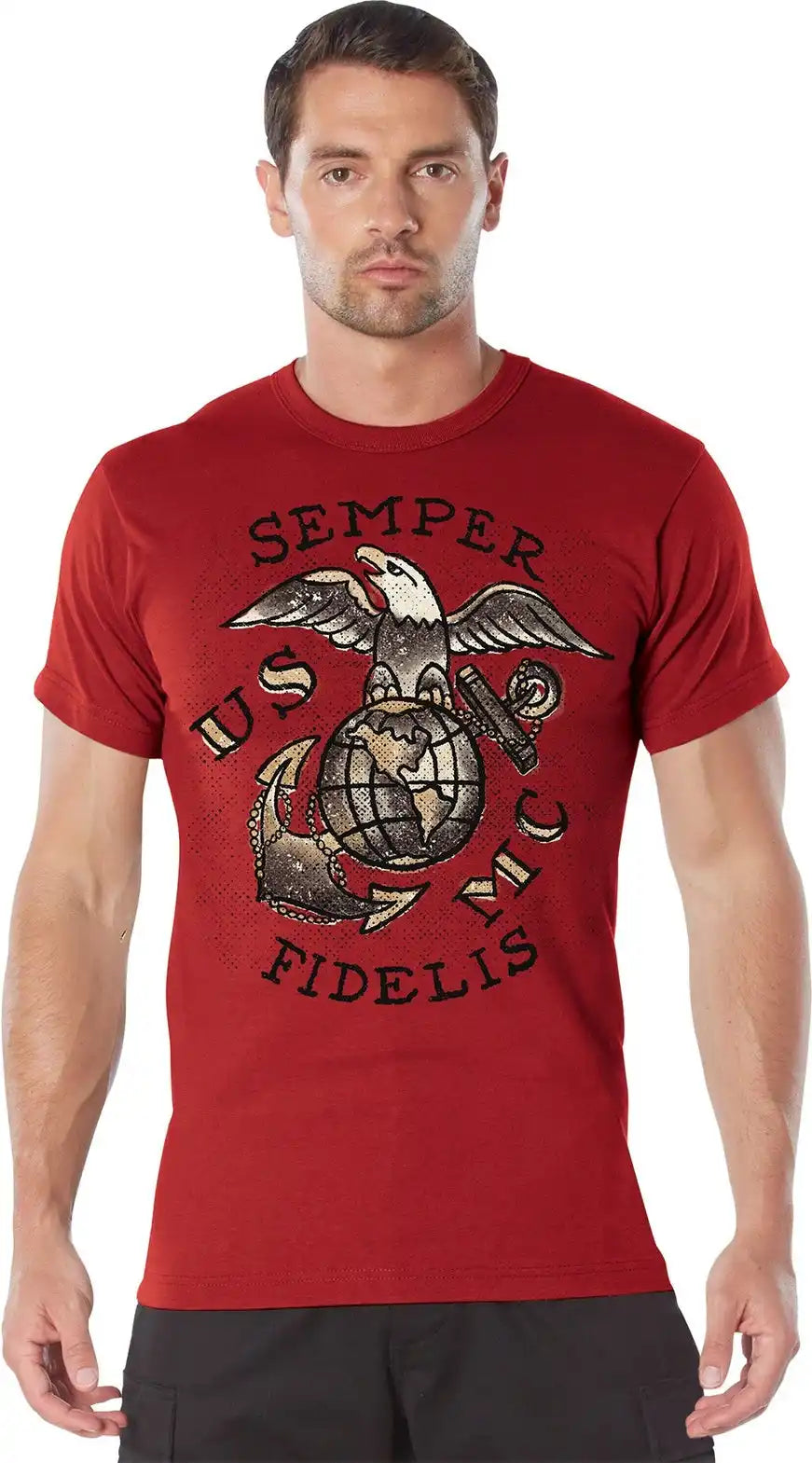 Rothco Usmc Semper Fidelis t Shirt Red / s