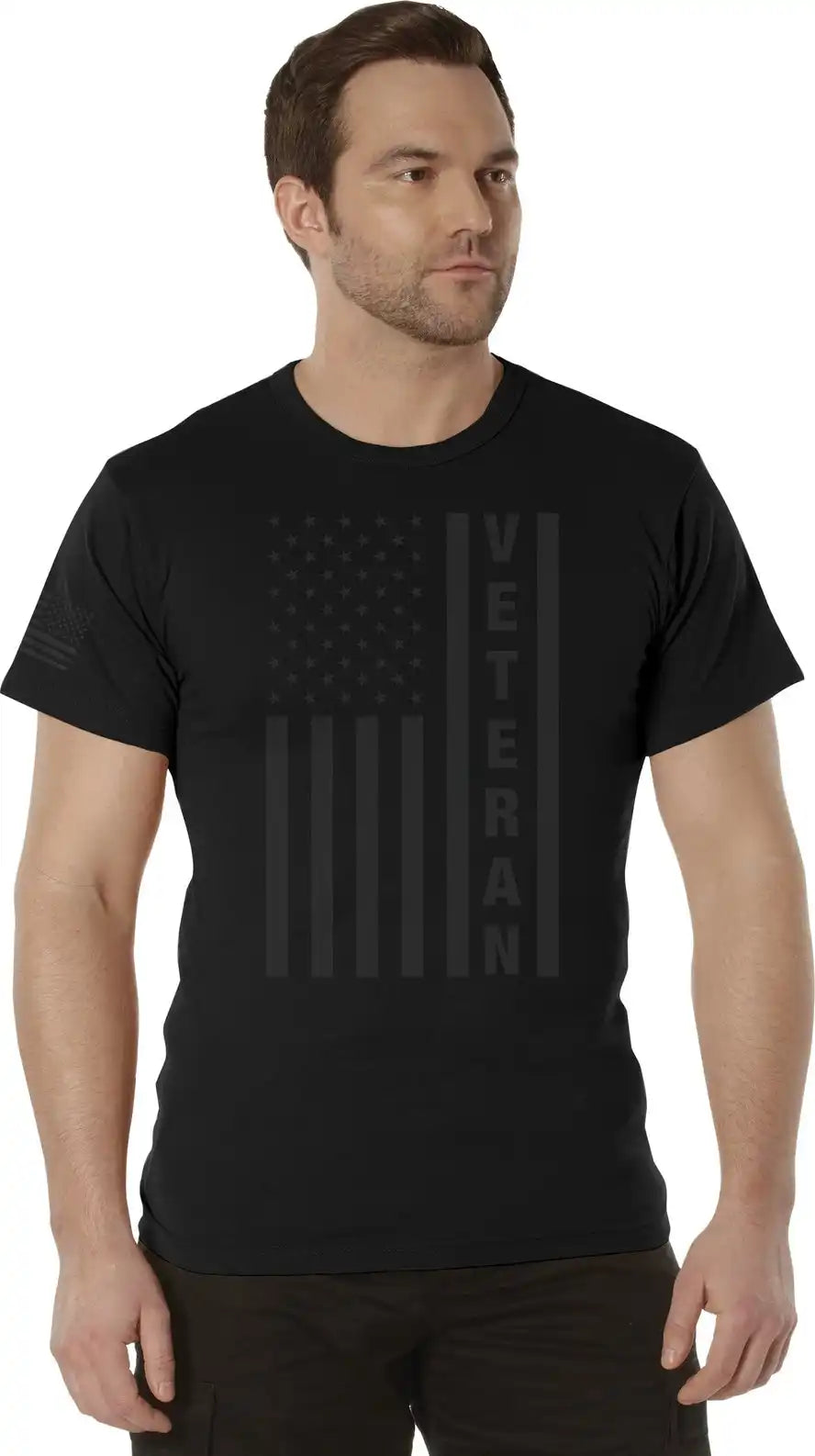 Rothco Veteran Flag T-shirt - Black / s
