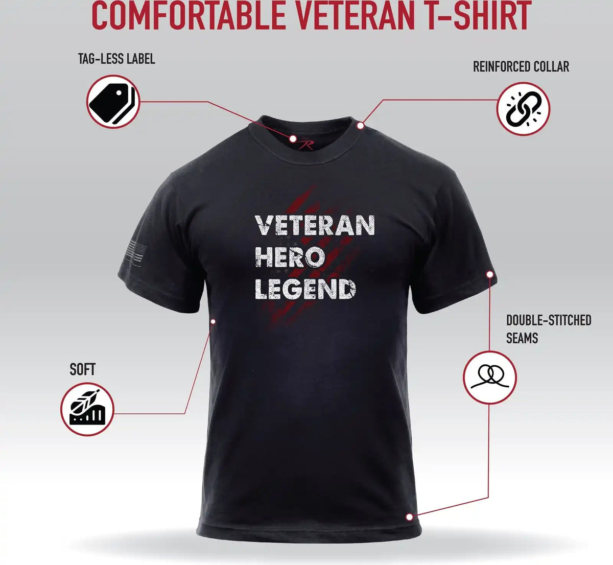 Rothco Veteran Hero Legend t Shirt