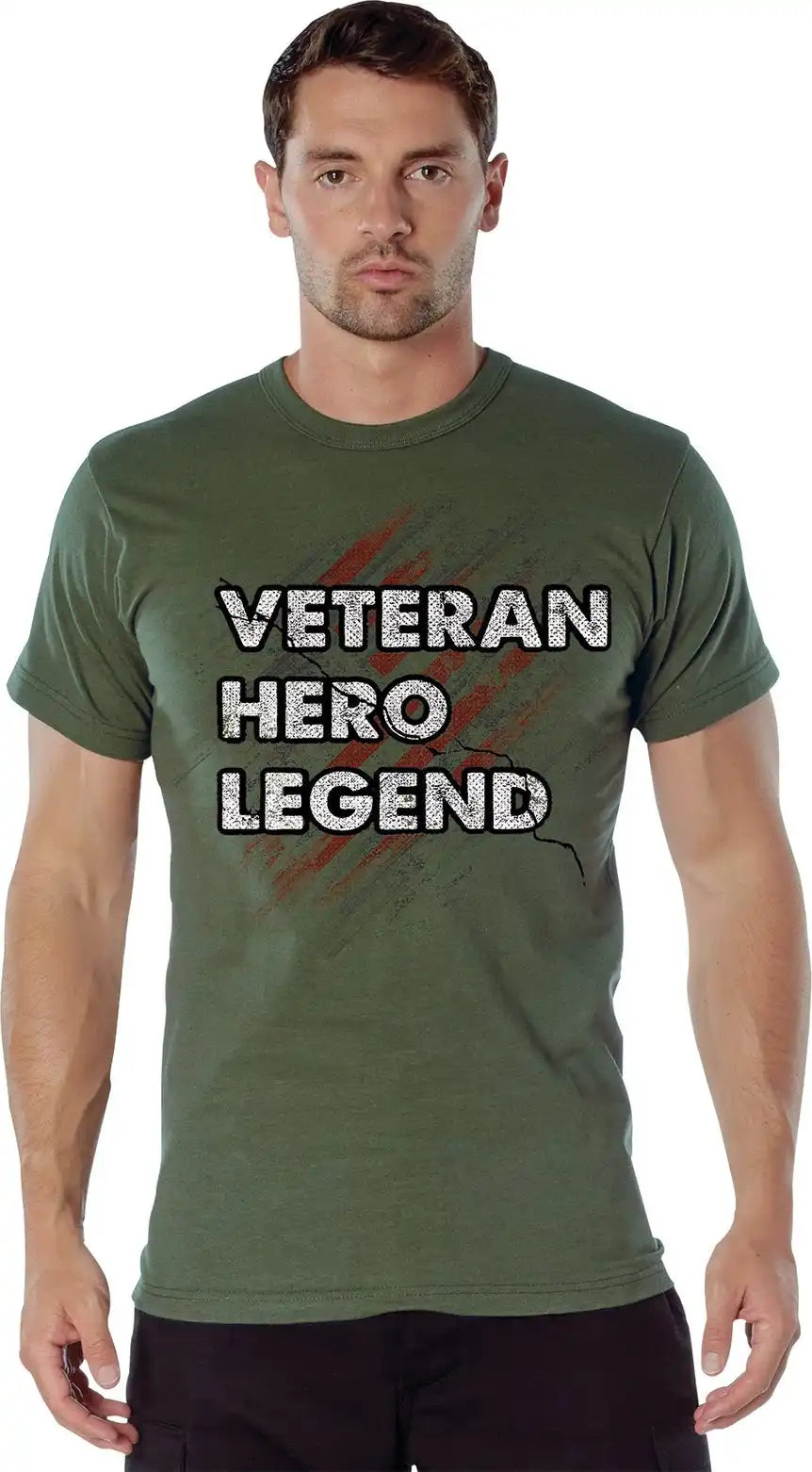 Rothco Veteran Hero Legend t Shirt Olive Drab / s