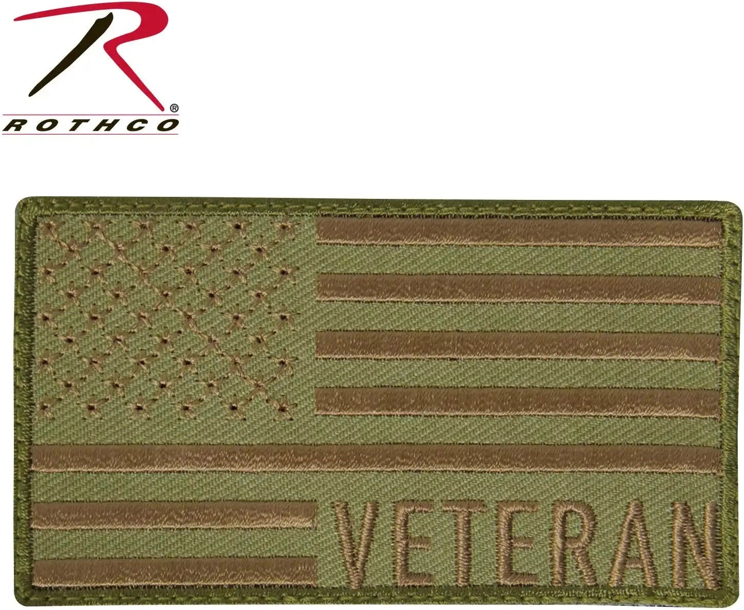 Rothco Veteran us Flag Patch Coyote Brown / one Size