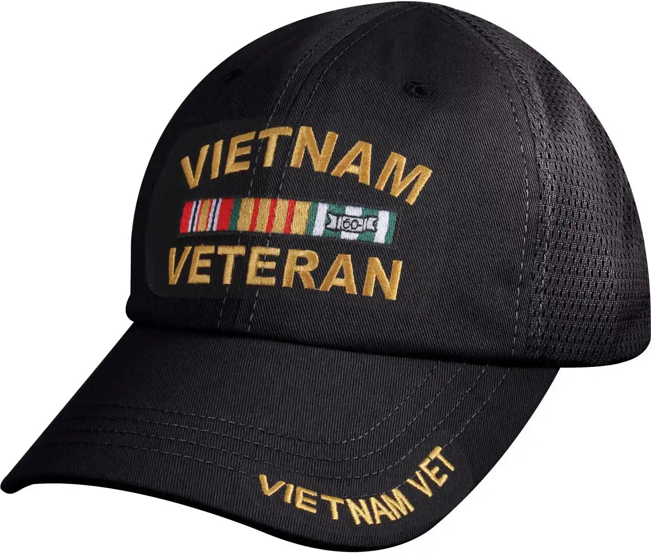 Rothco Vietnam Veteran Tactical Mesh Back Cap Black / one Size