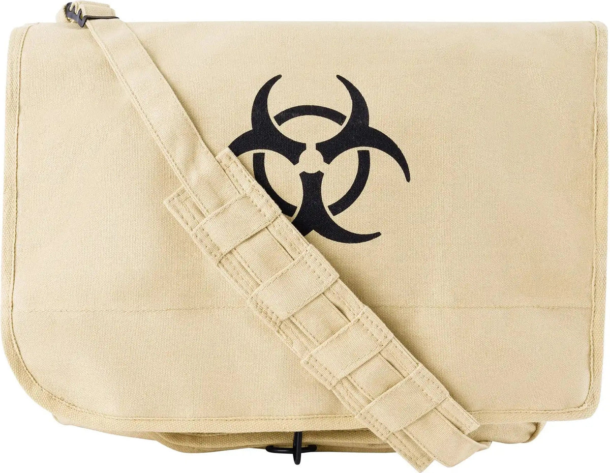 Rothco Vintage Canvas Paratrooper Bag with Bio Hazard Symbol