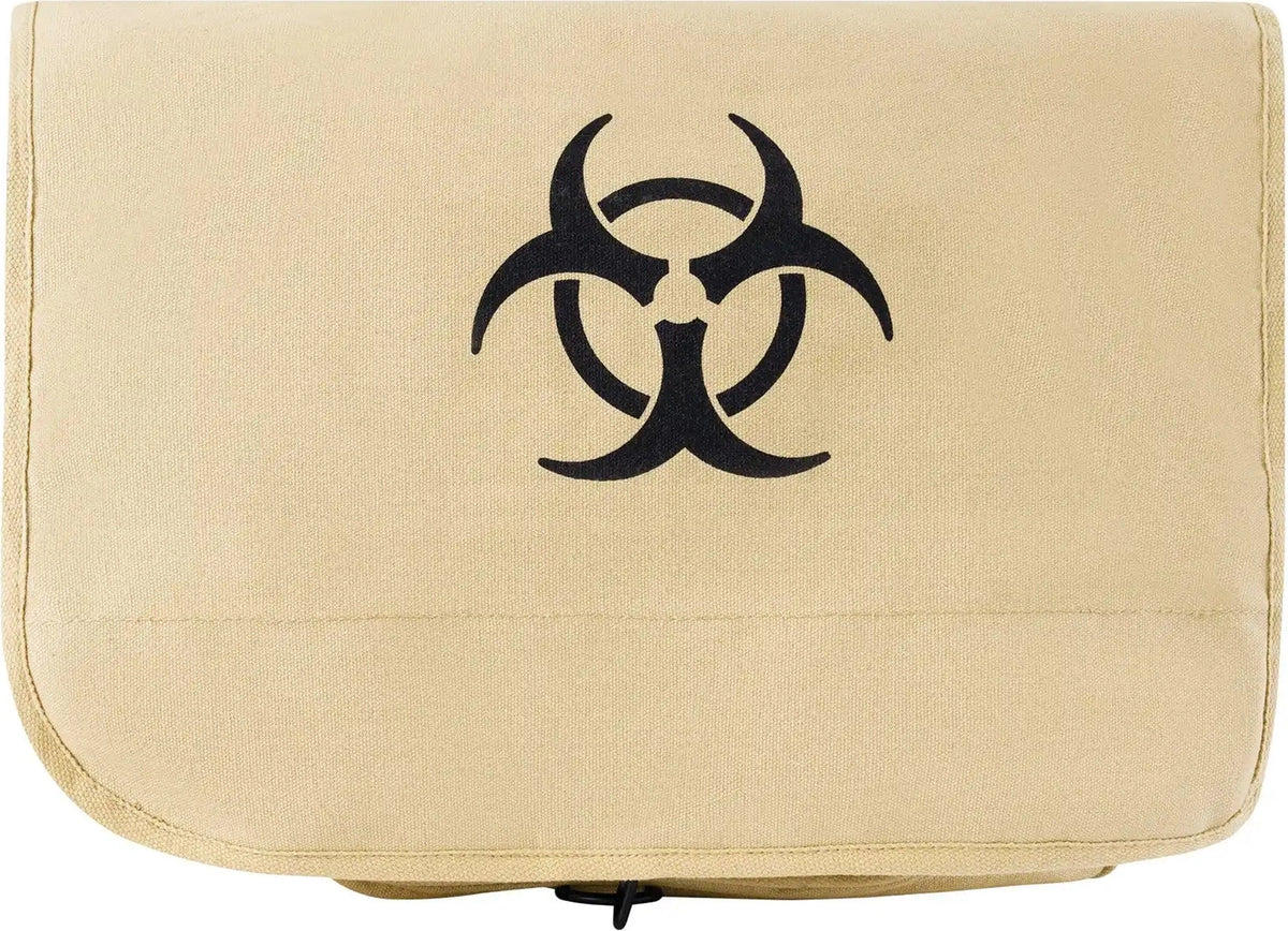 Rothco Vintage Canvas Paratrooper Bag with Bio Hazard Symbol