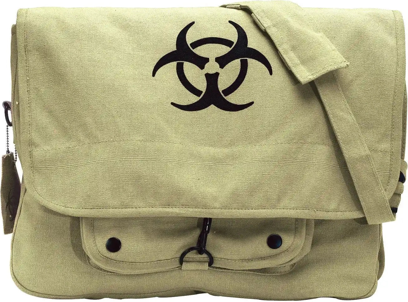 Rothco Vintage Canvas Paratrooper Bag with Bio Hazard Symbol