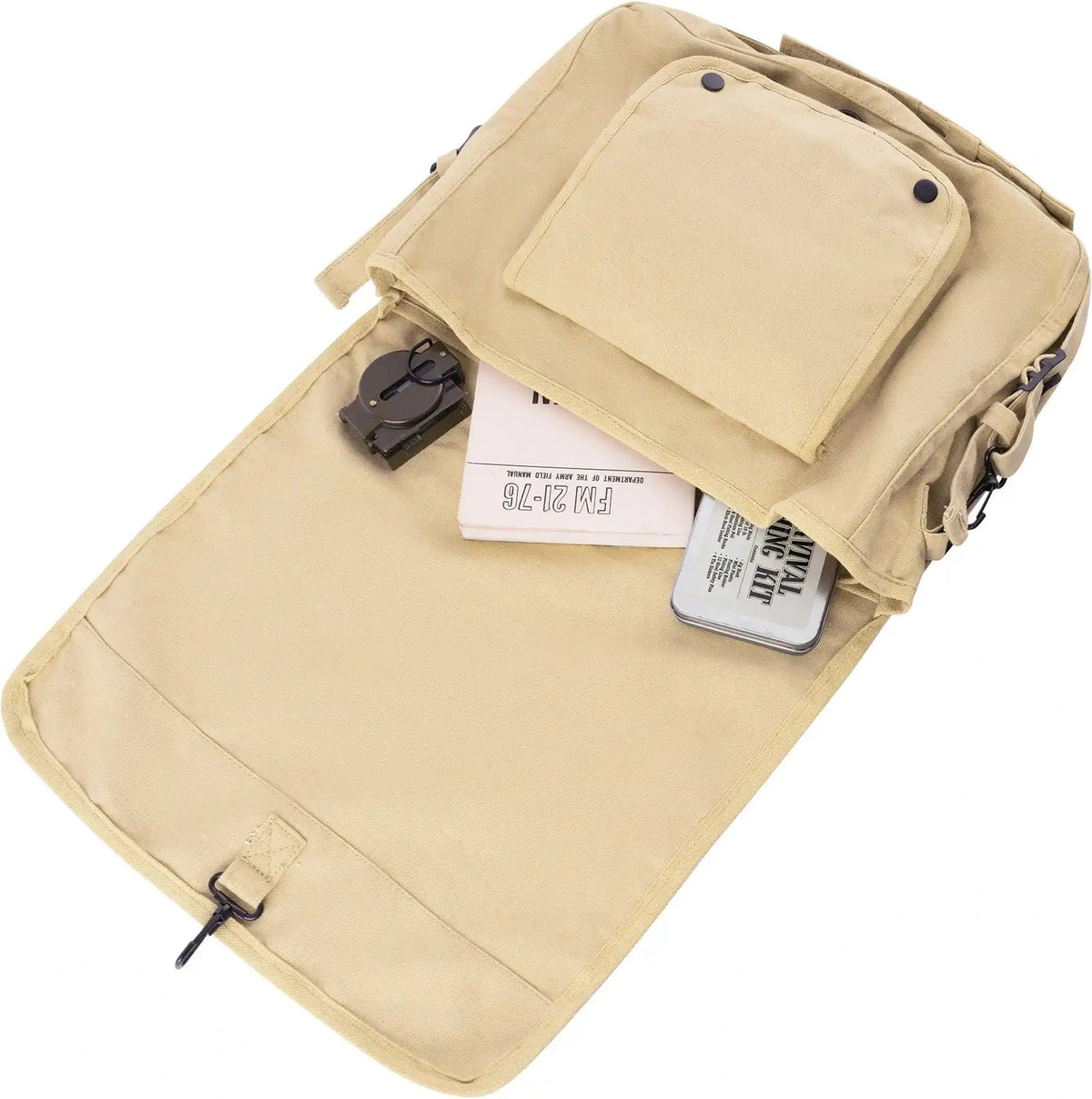 Rothco Vintage Canvas Paratrooper Bag with Bio Hazard Symbol