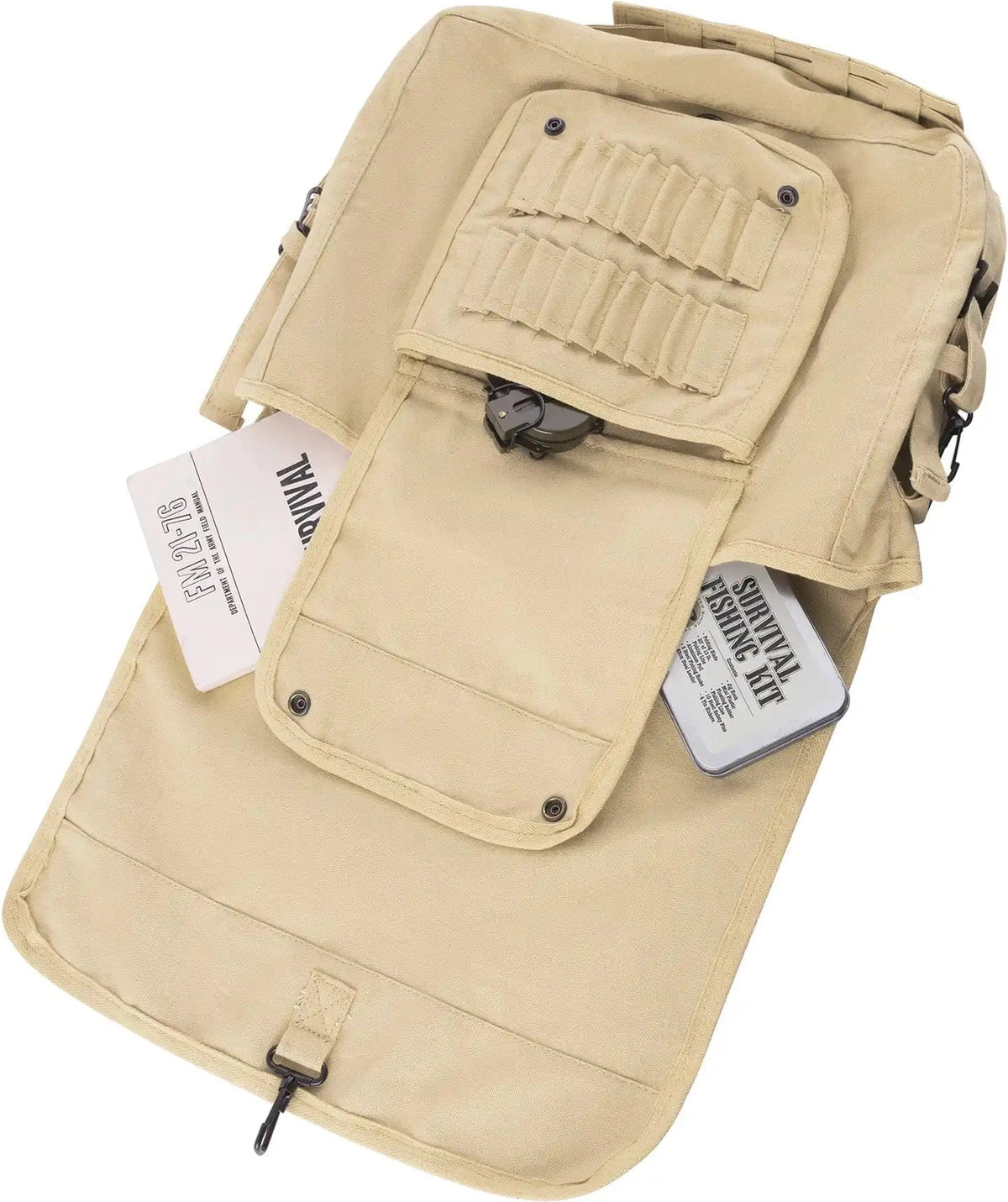 Rothco Vintage Canvas Paratrooper Bag with Bio Hazard Symbol