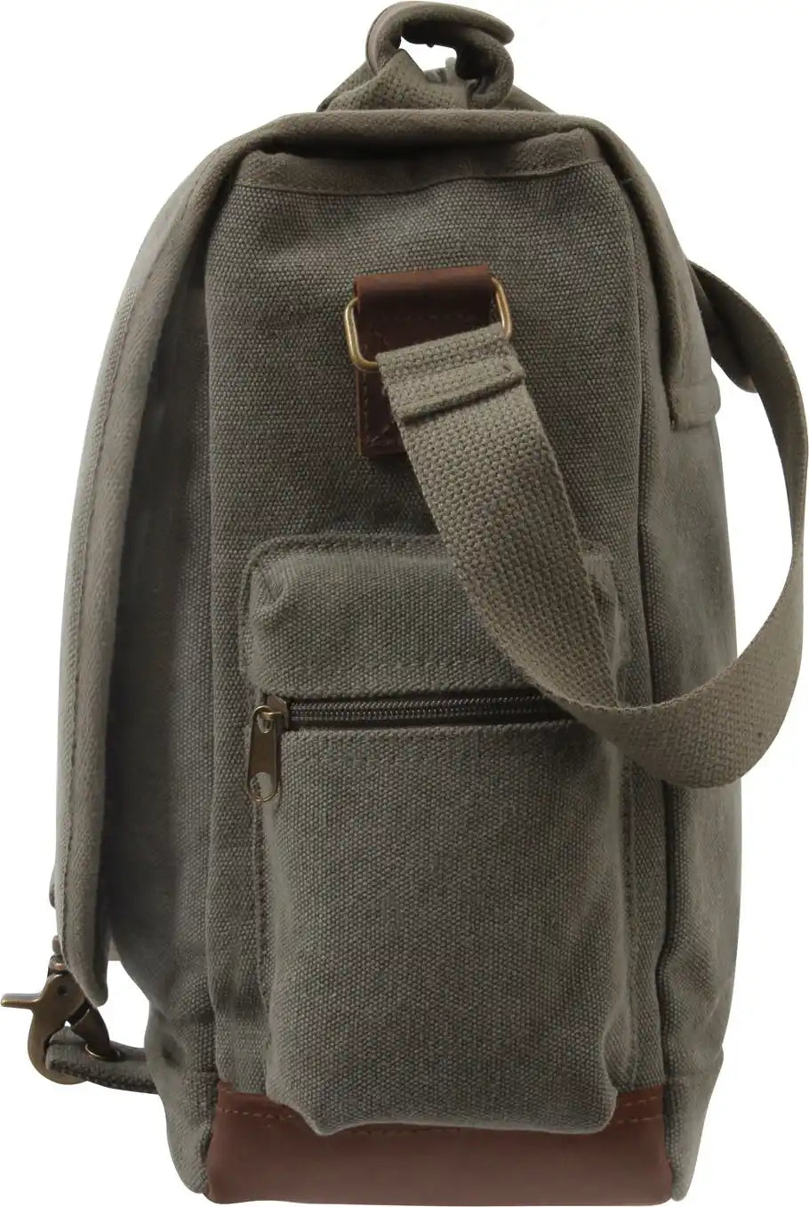 Rothco Vintage Canvas Pathfinder Laptop Bag with Leather Accents