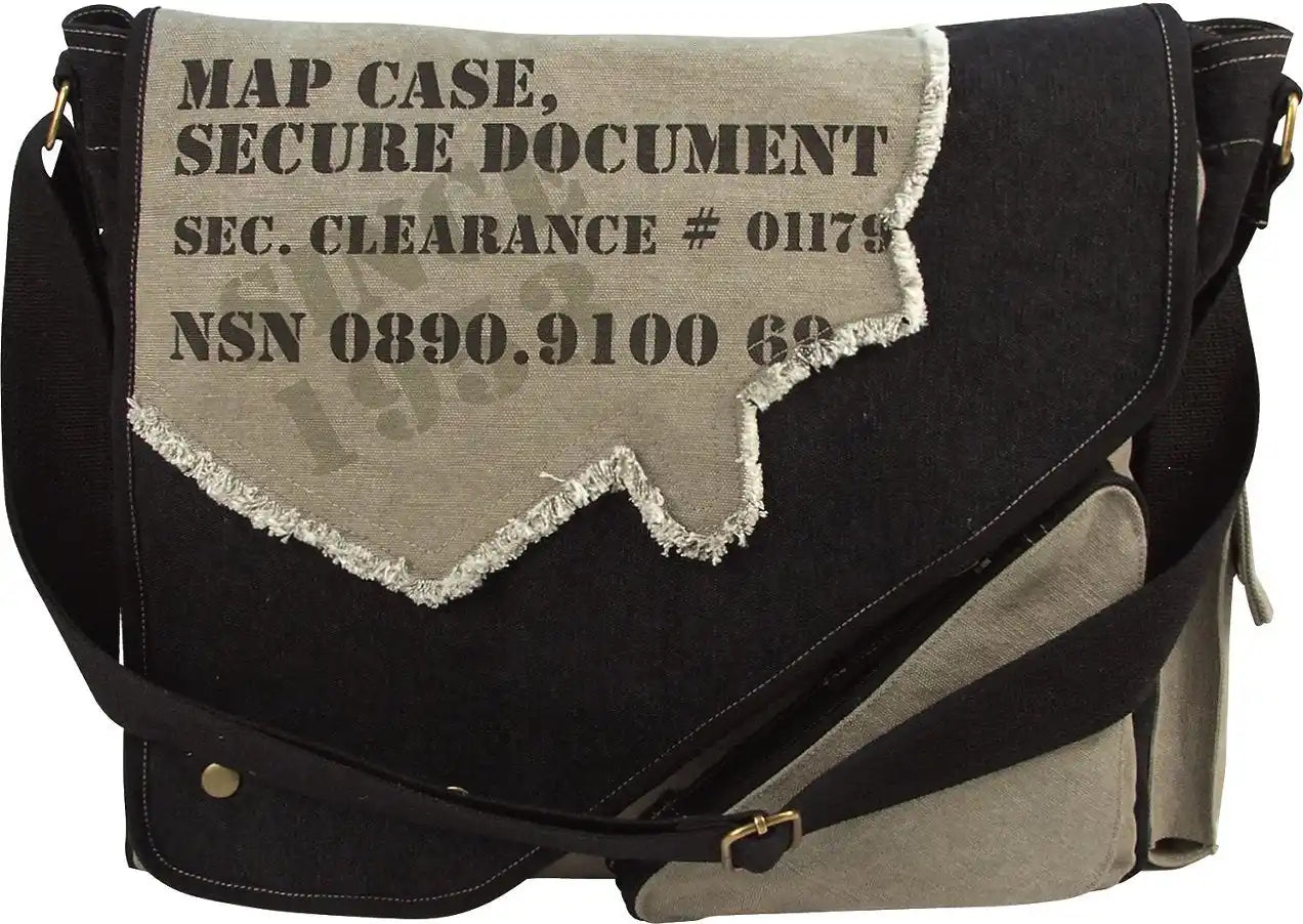 Rothco Vintage Canvas Two-tone Imprinted Map Bag