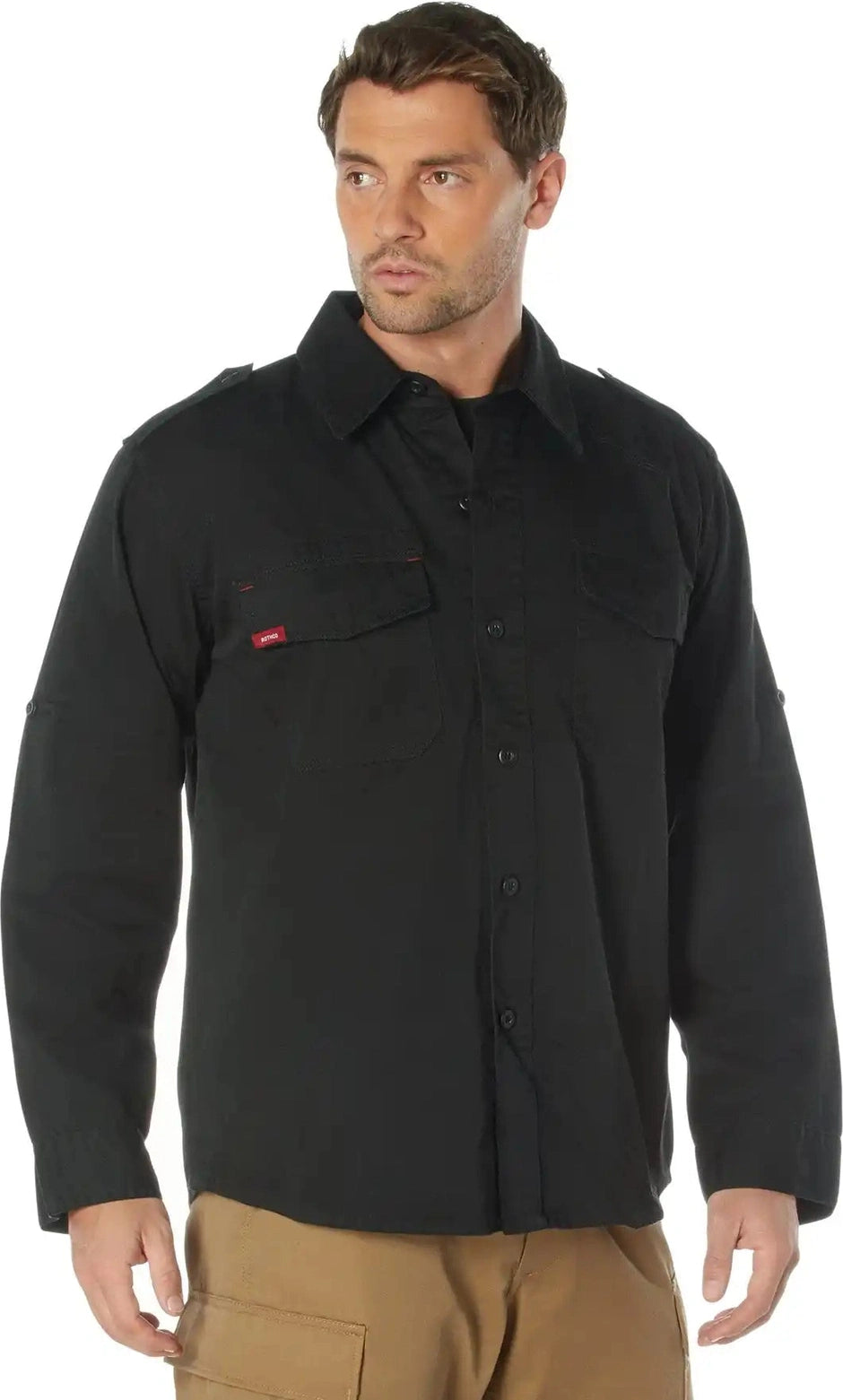 Rothco Vintage Fatigue Shirt Black / Xs