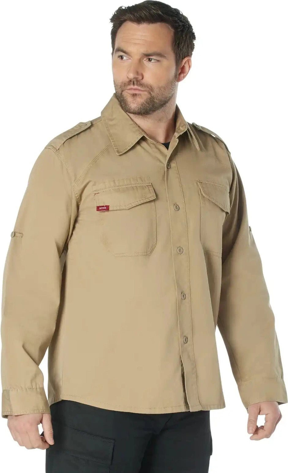 Rothco Vintage Fatigue Shirt Khaki / Xs