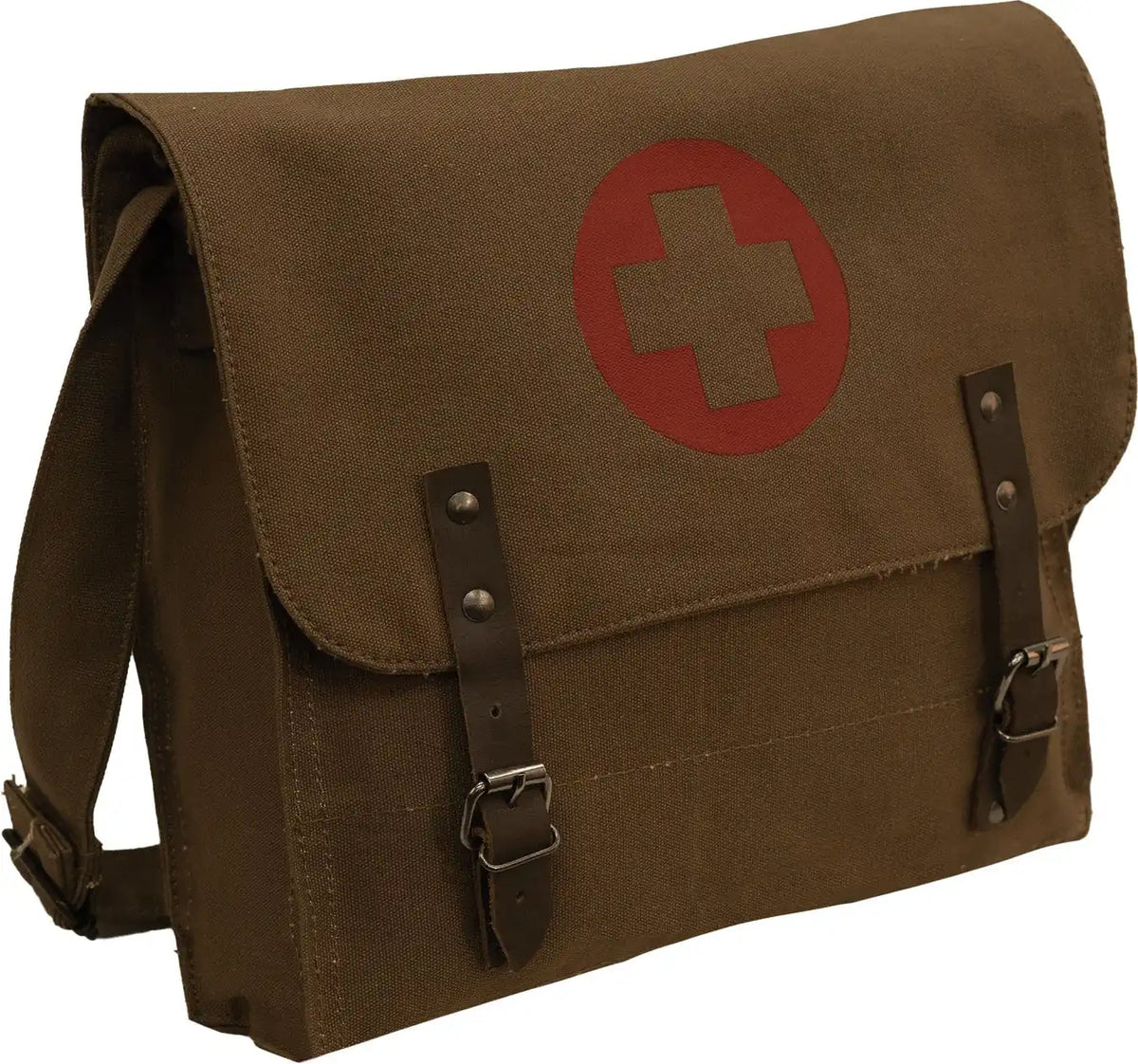 Rothco Vintage Medic Canvas Bag with Cross Brown