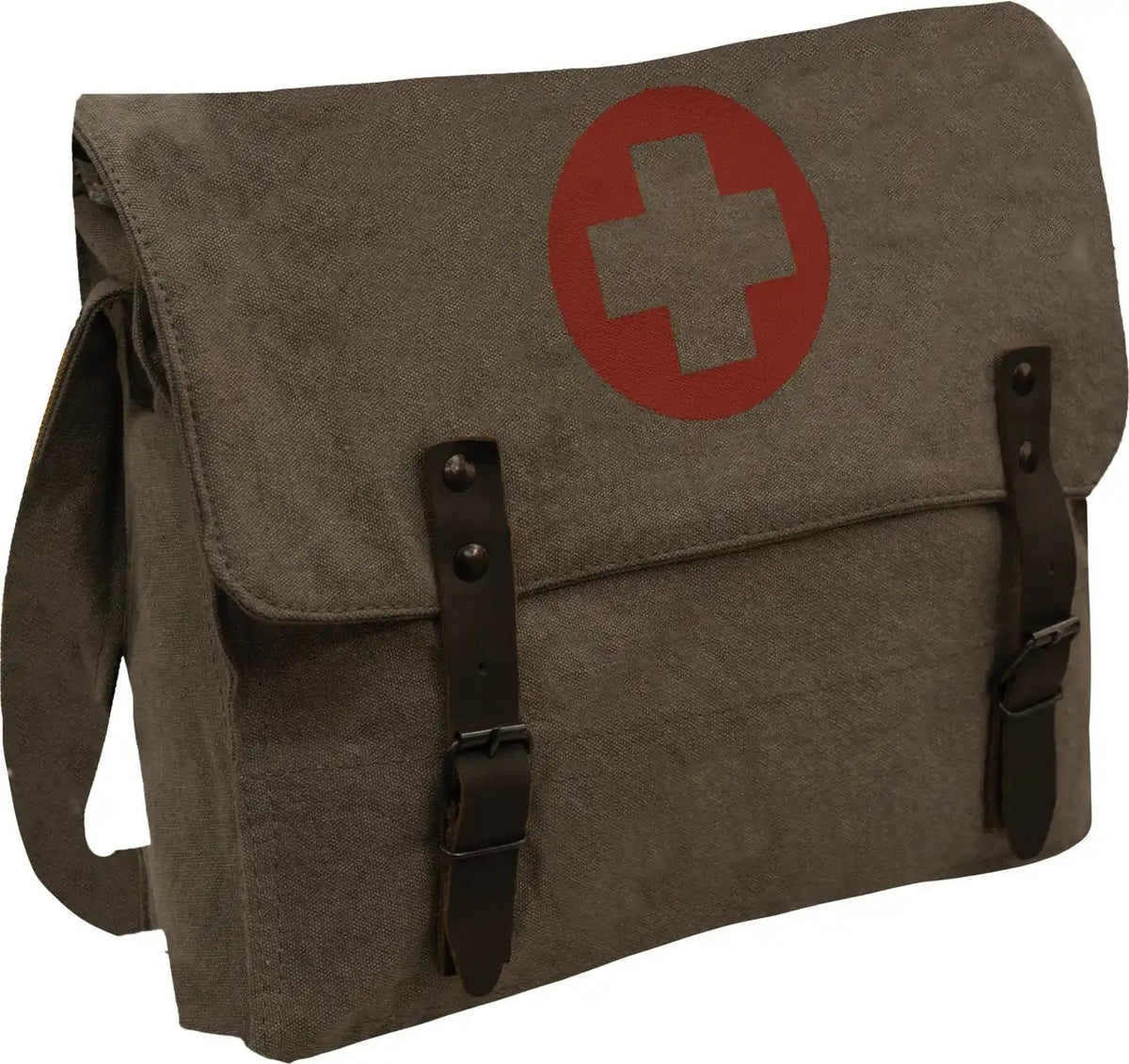 Rothco Vintage Medic Canvas Bag with Cross Olive Drab