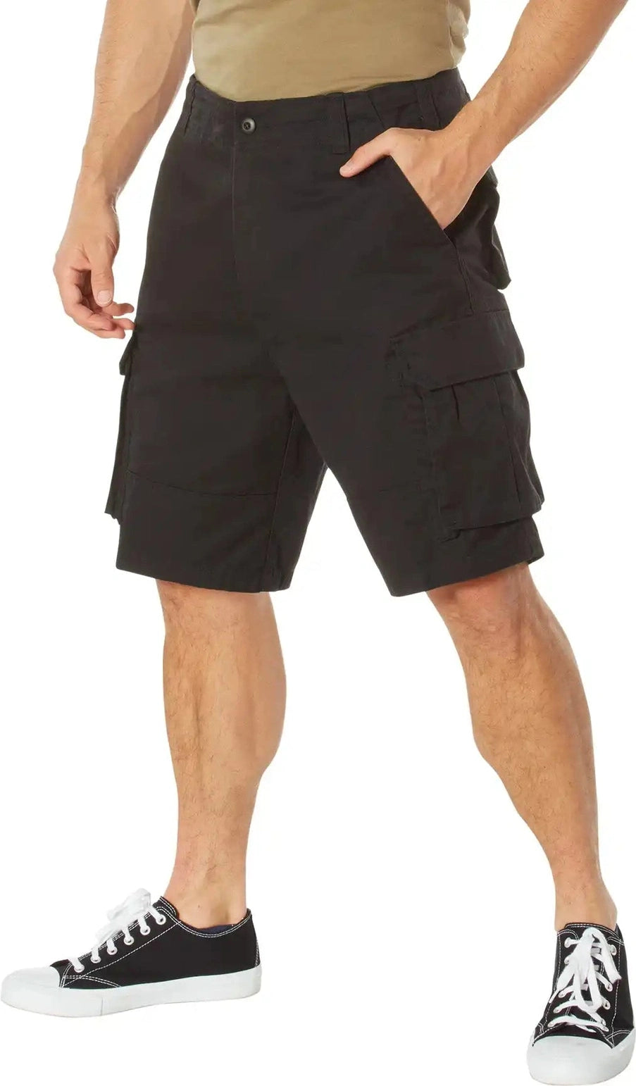 Rothco Vintage Paratrooper Cargo Shorts Black / s