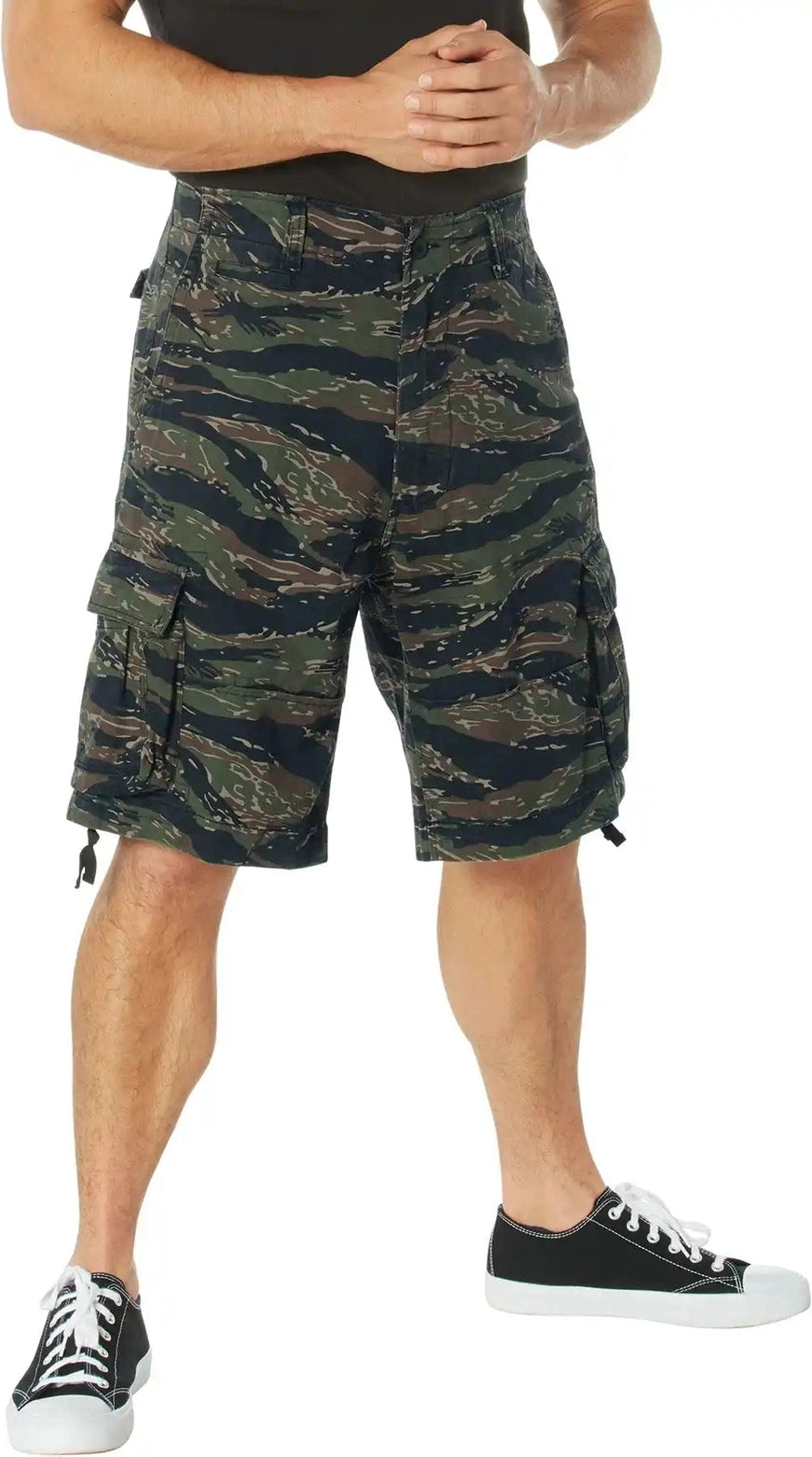 Rothco Vintage Utility Cargo Shorts - Tiger Stripe Camo / Xs