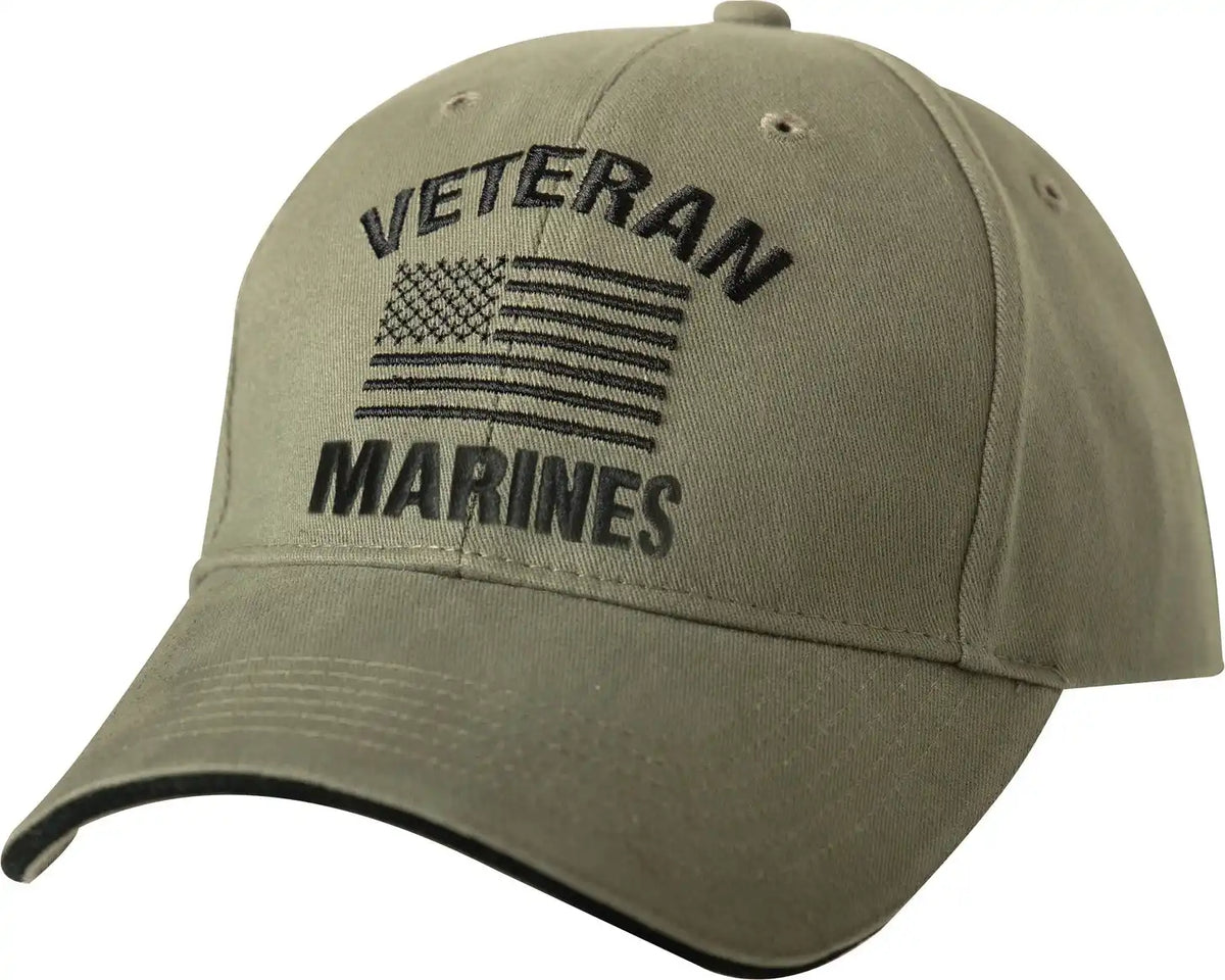 Rothco Vintage Veteran Low Profile Cap Olive Drab / Marines / one Size