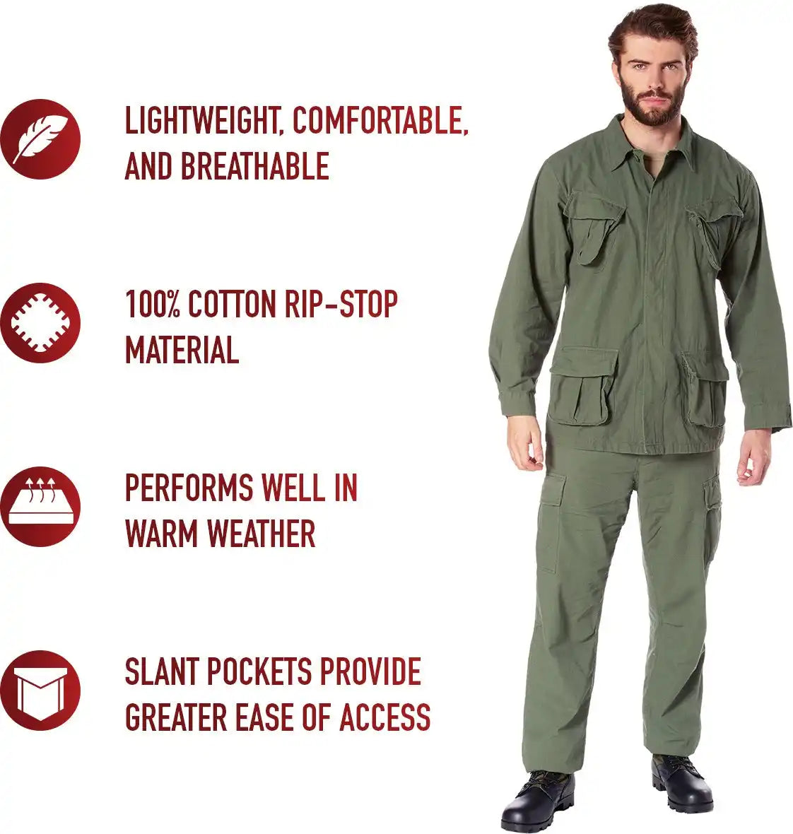 Rothco Vintage Vietnam Fatigue Rip Stop Shirt