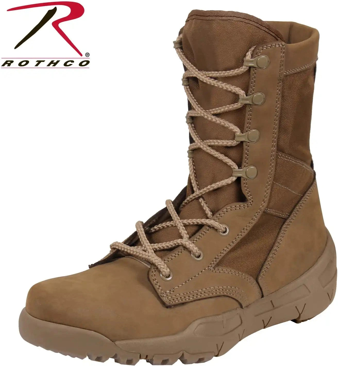 Rothco Waterproof V-max Lightweight Tactical Boots - Ar 670-1 Coyote Brown - 8.5 Inch - 6