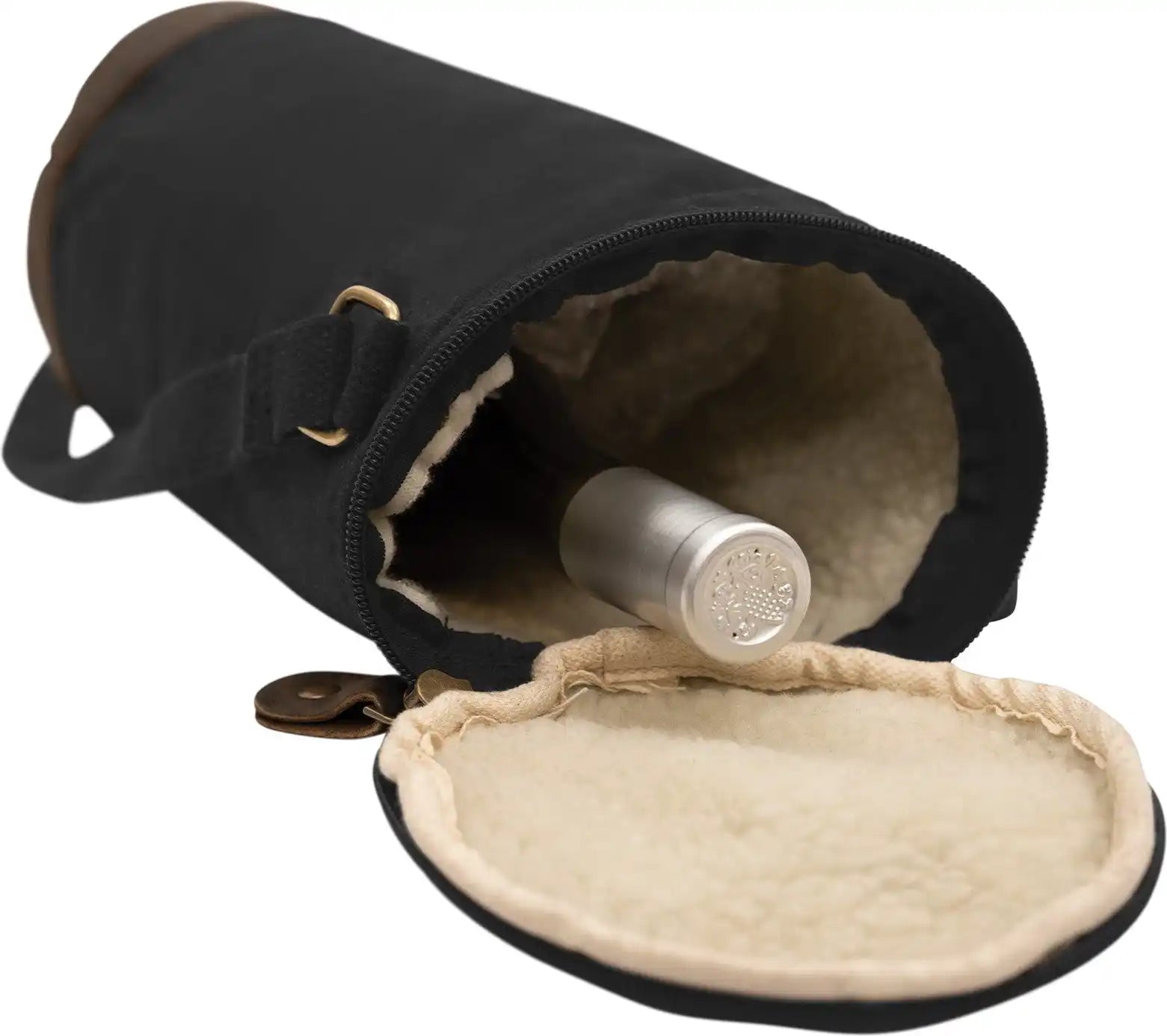 Rothco Waxed Canvas Wine Carrier Tote Bag Black