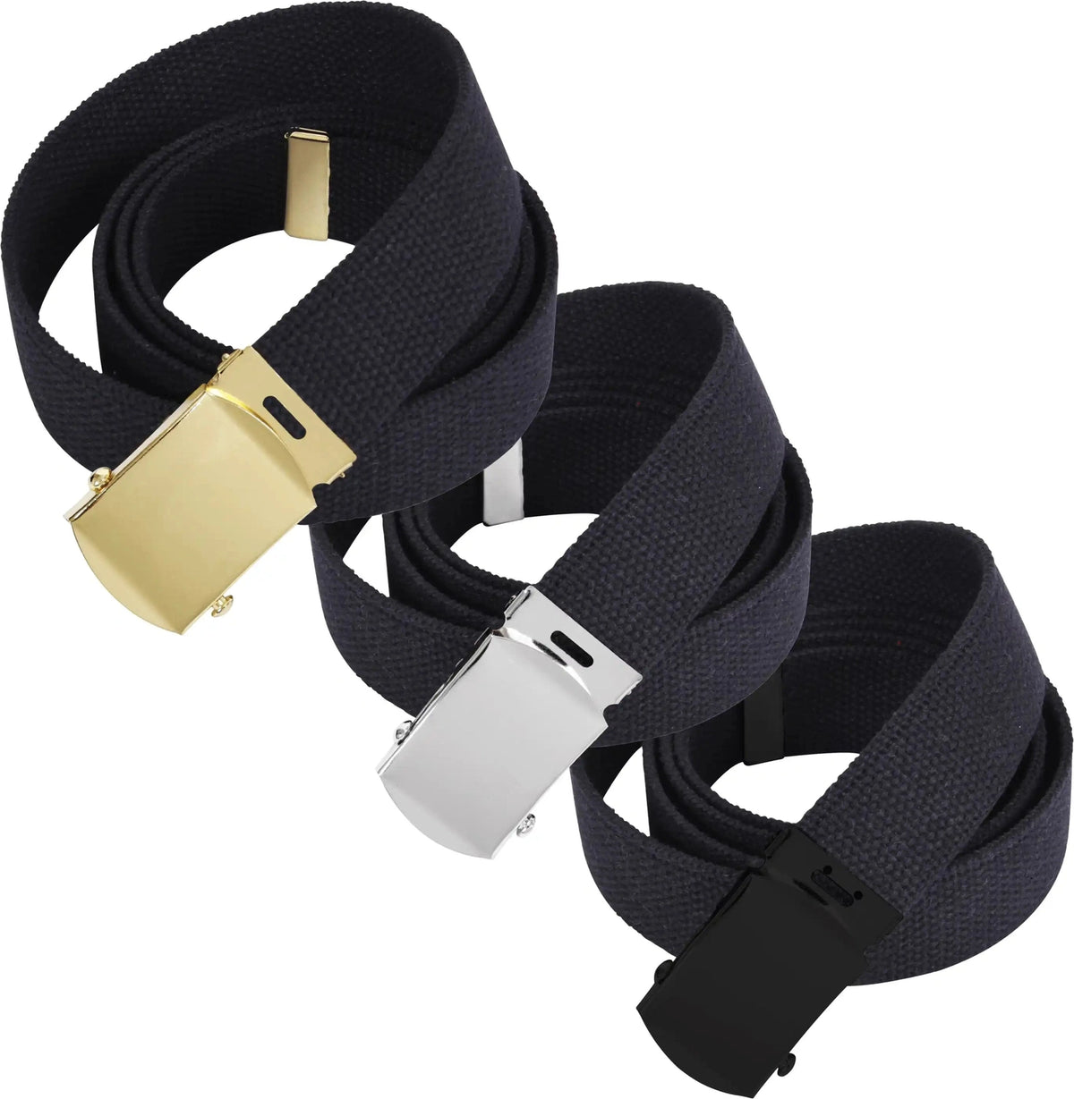 Rothco Web Belts in 3 Pack Black / 54 Inches