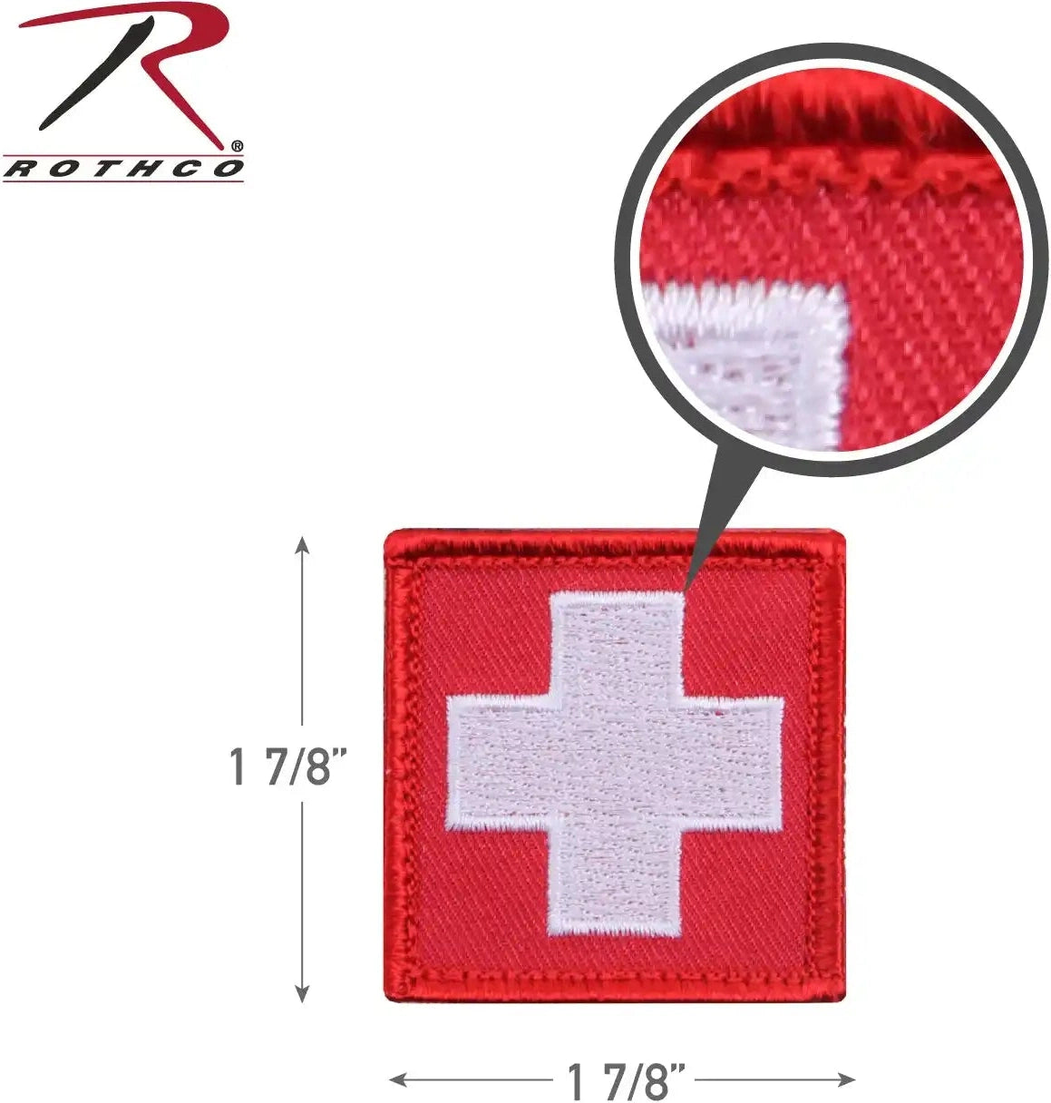 Rothco White Cross Red Morale Patch Bulk Packaging