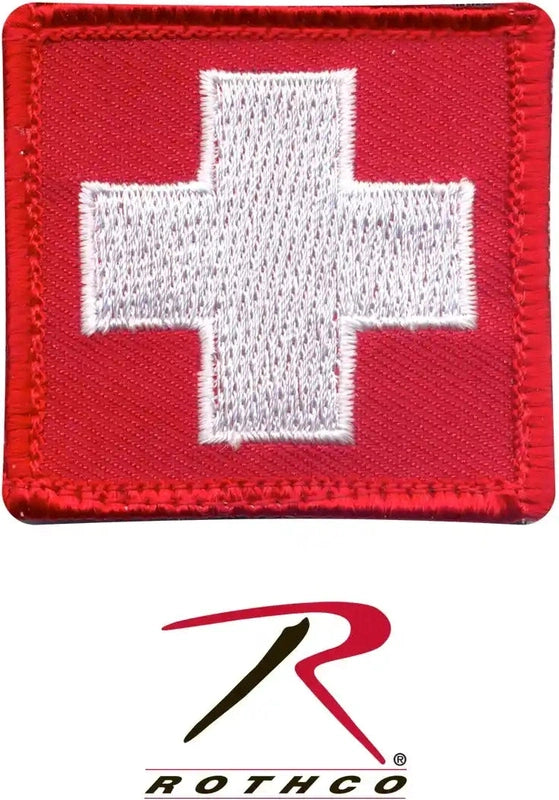 Rothco White Cross Red Morale Patch Bulk Packaging